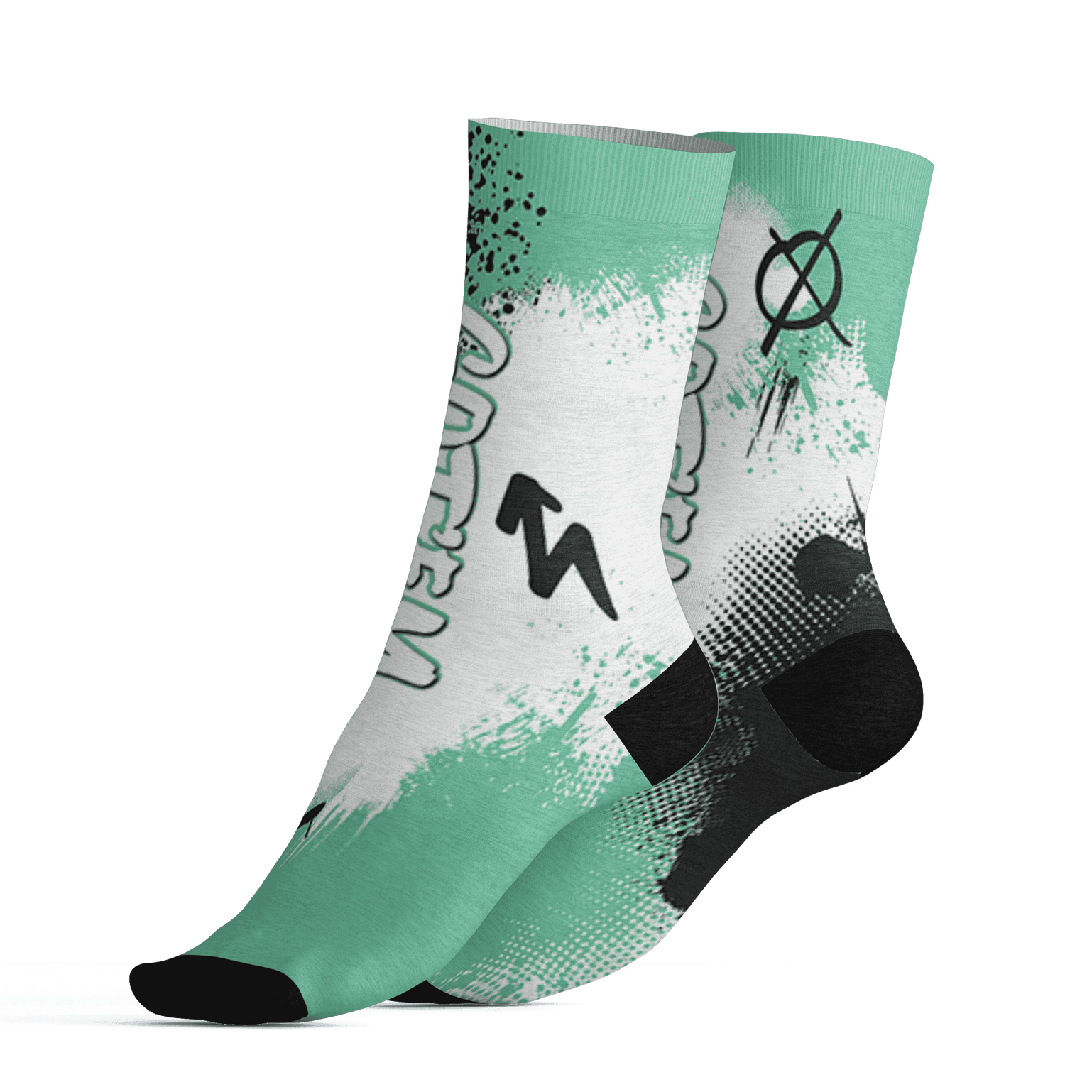 High OG Green Glow 1s Socks Match BER GOTEM 3D All-Over Print - NastyJamz