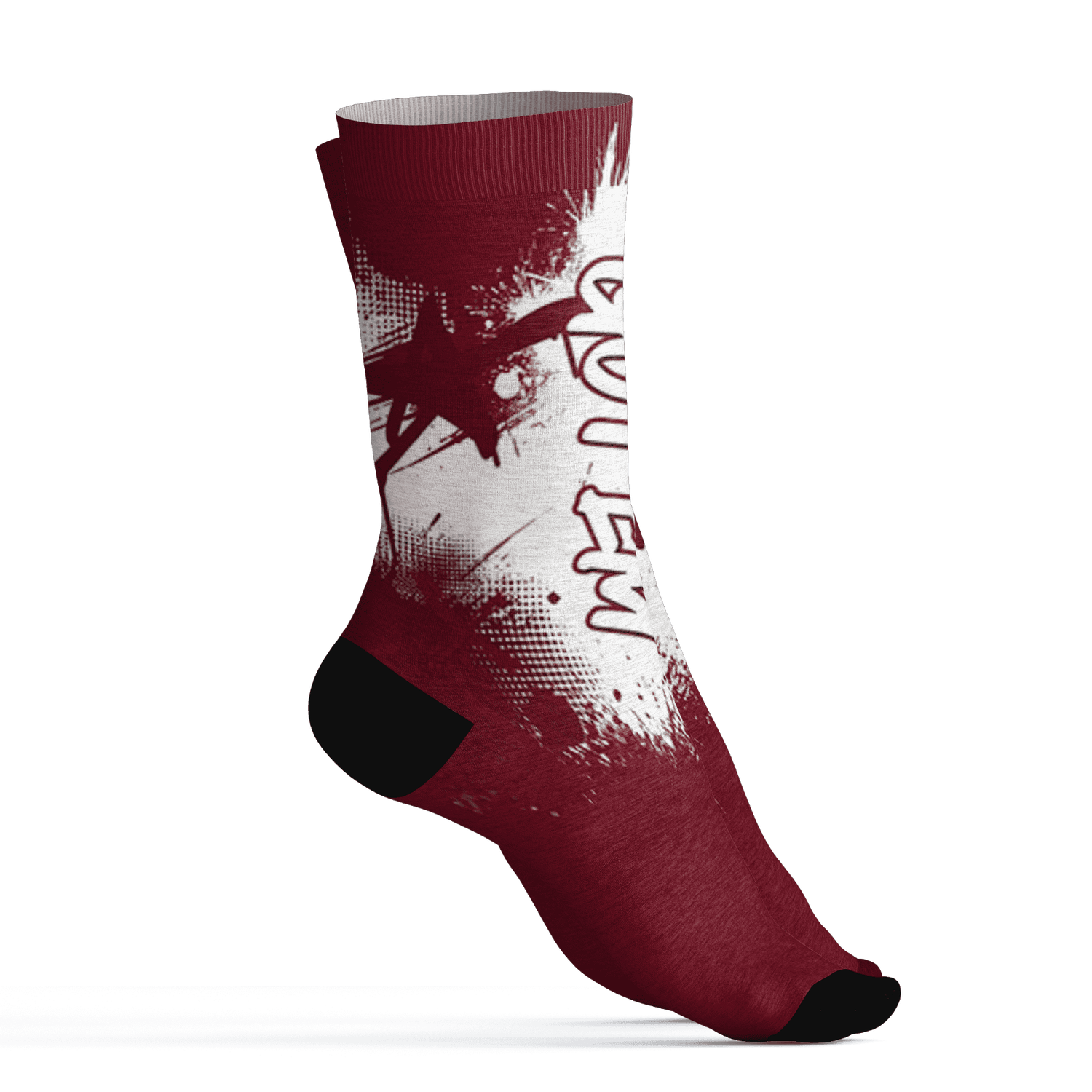 High White Team Red 1s Socks Match BER GOTEM 3D All-Over Print - NastyJamz