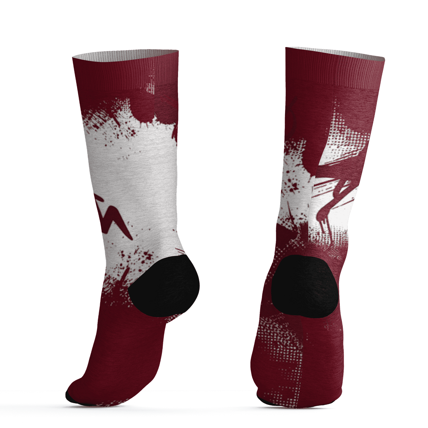 High White Team Red 1s Socks Match BER GOTEM 3D All-Over Print - NastyJamz