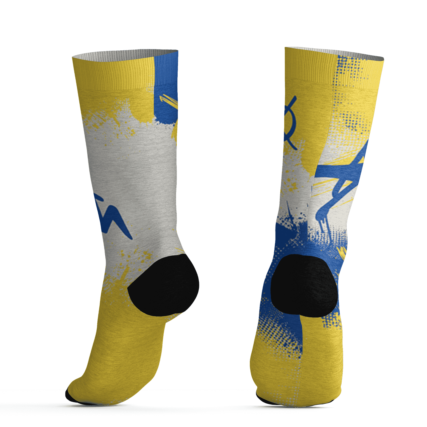 Low OG Canary TVSC 1s Socks Match BER GOTEM 3D All-Over Print - NastyJamz
