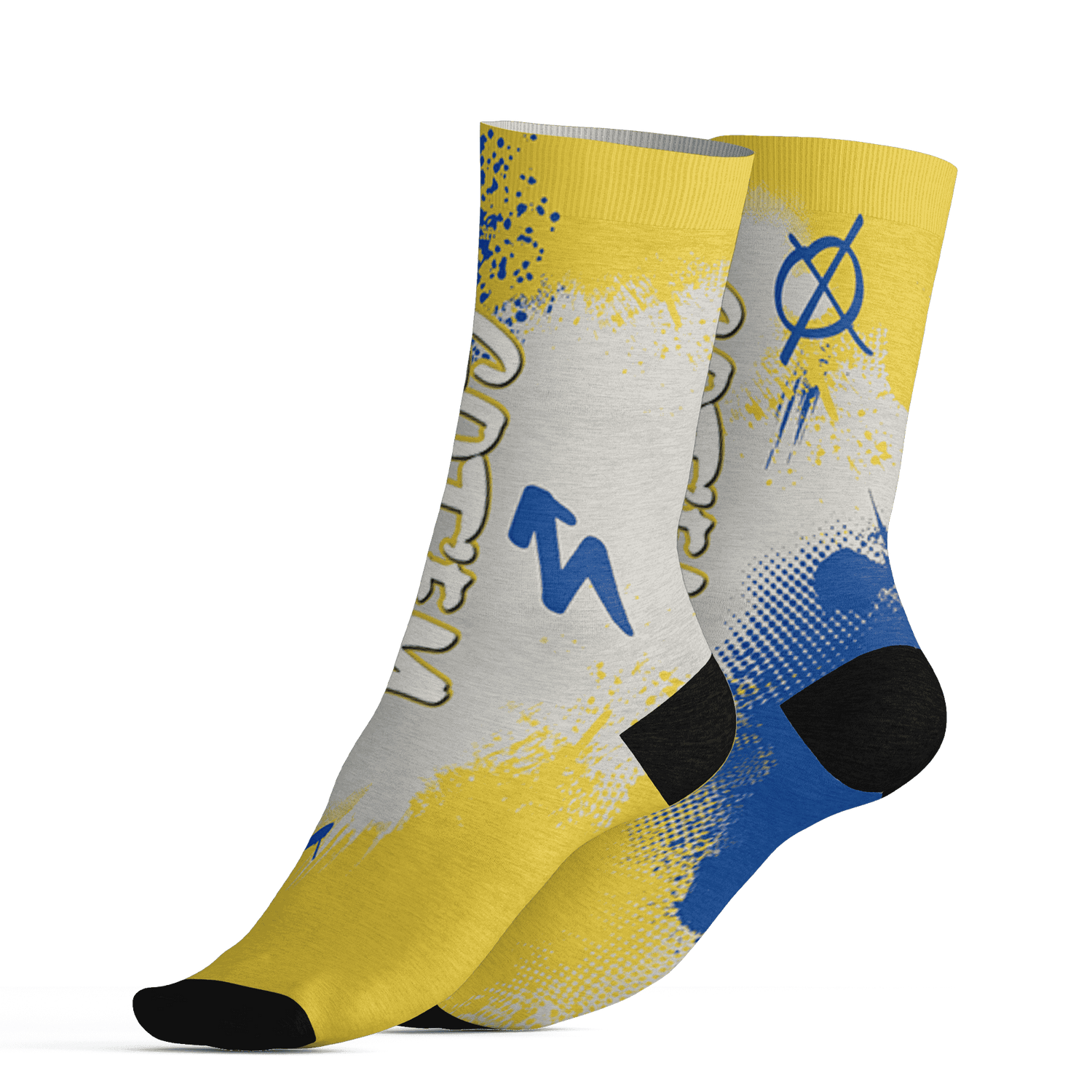 Low OG Canary TVSC 1s Socks Match BER GOTEM 3D All-Over Print - NastyJamz