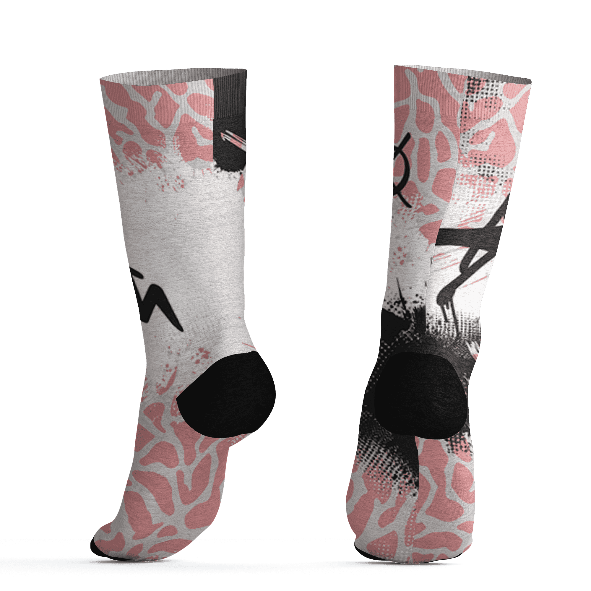 Red Stardust 3s Socks Match BER GOTEM 3D All-Over Print - NastyJamz
