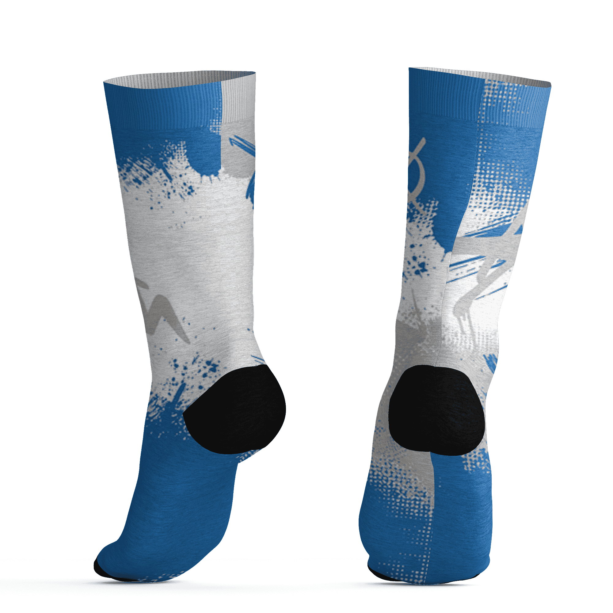Industrial Blue 4s Socks Match BER GOTEM 3D All-Over Print - NastyJamz