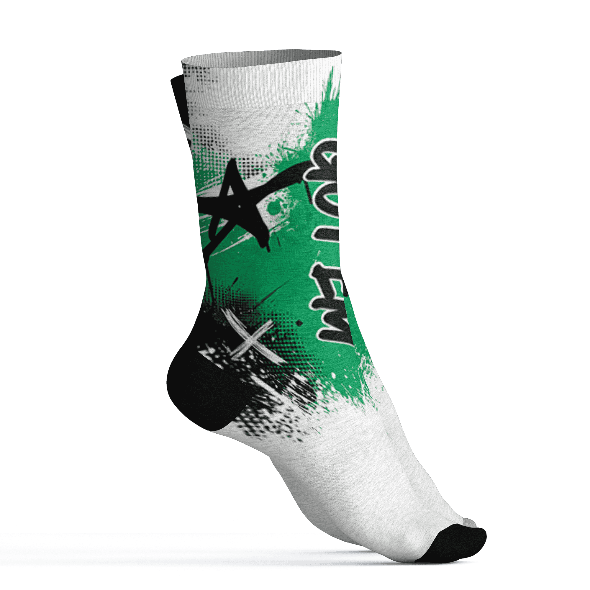 Lucky Green 5s Socks Match BER GOTEM 3D All-Over Print - NastyJamz