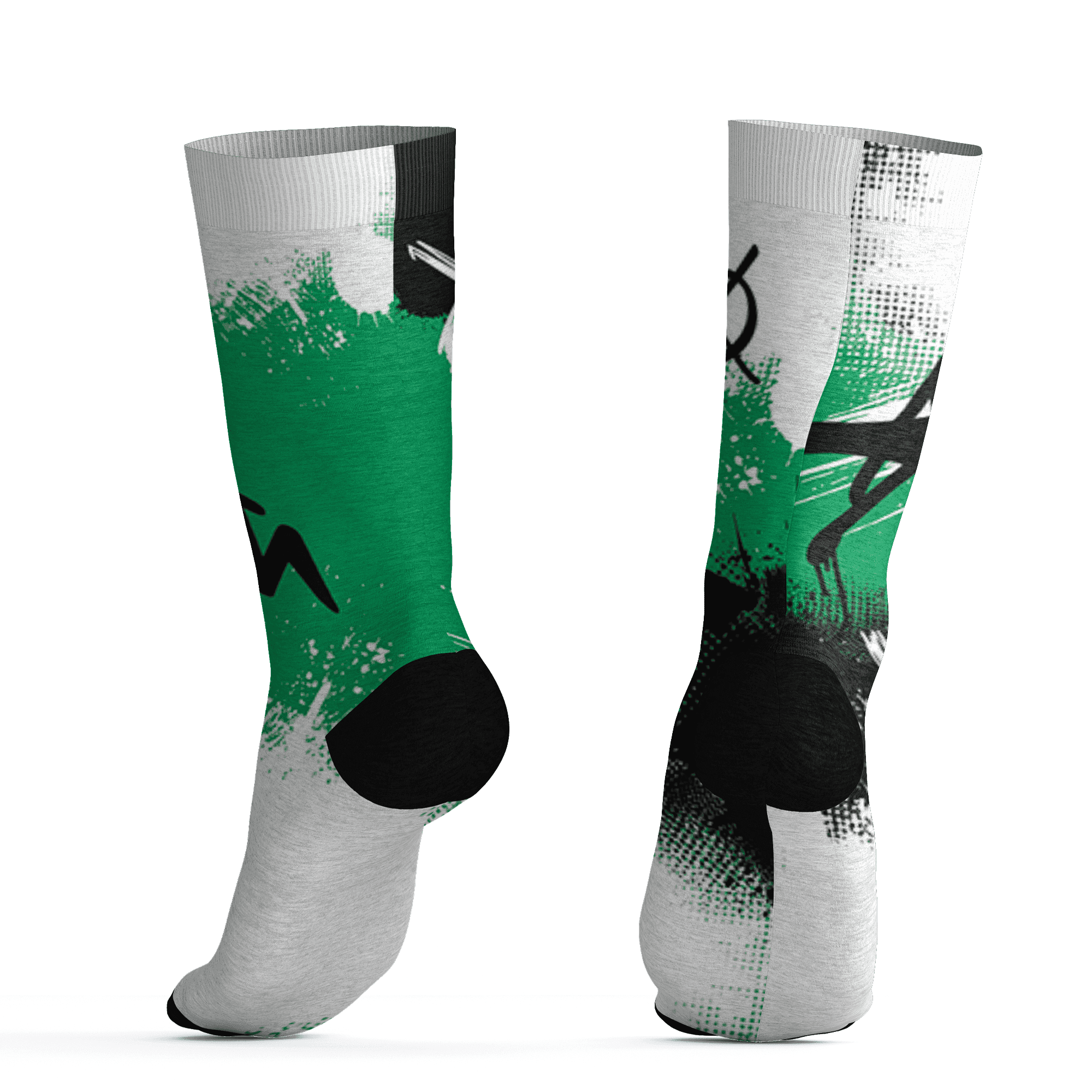 Lucky Green 5s Socks Match BER GOTEM 3D All-Over Print - NastyJamz