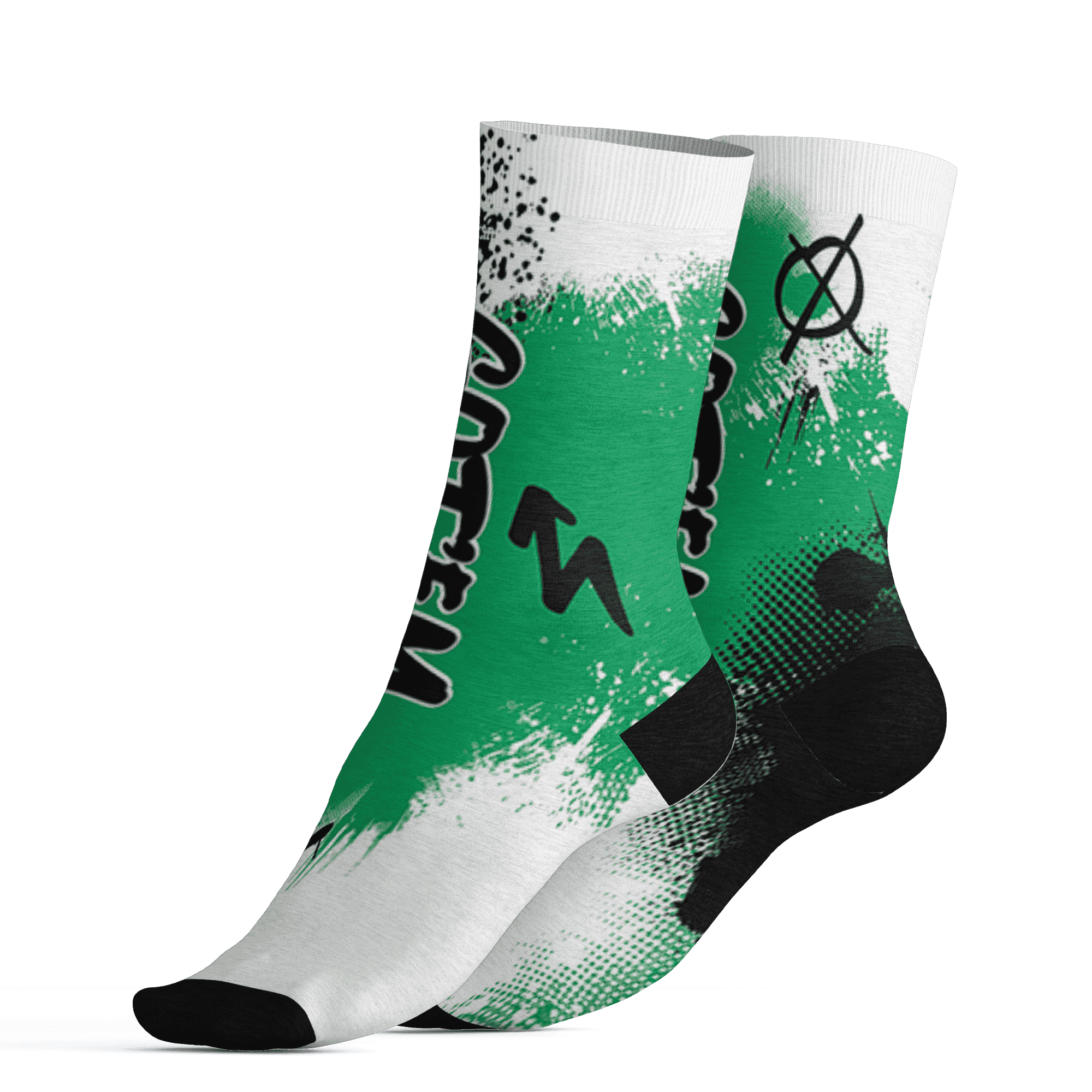 Lucky Green 5s Socks Match BER GOTEM 3D All-Over Print - NastyJamz