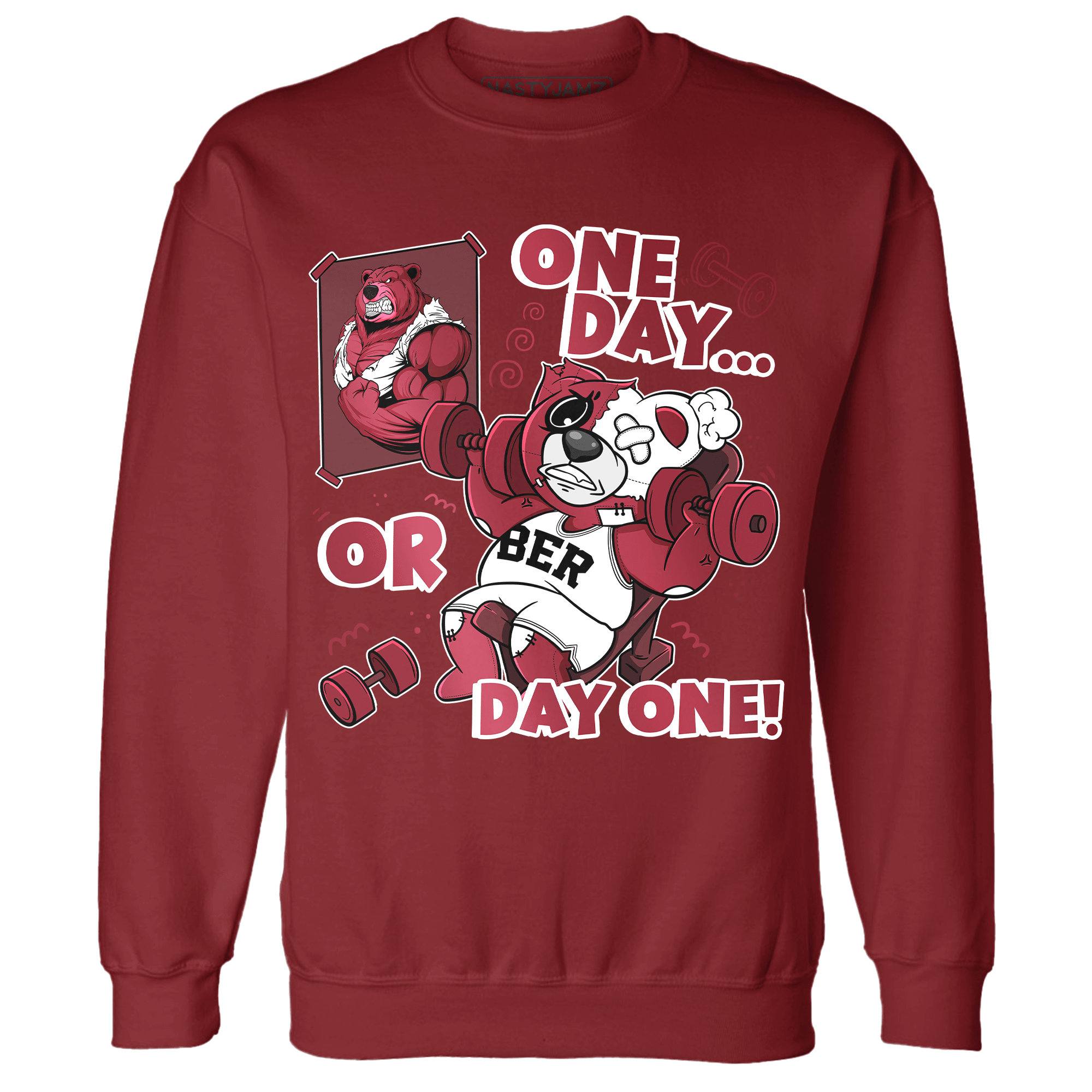 High 85 Metallic Burgundy 1s Sweatshirt Match BER Gymmer - NastyJamz