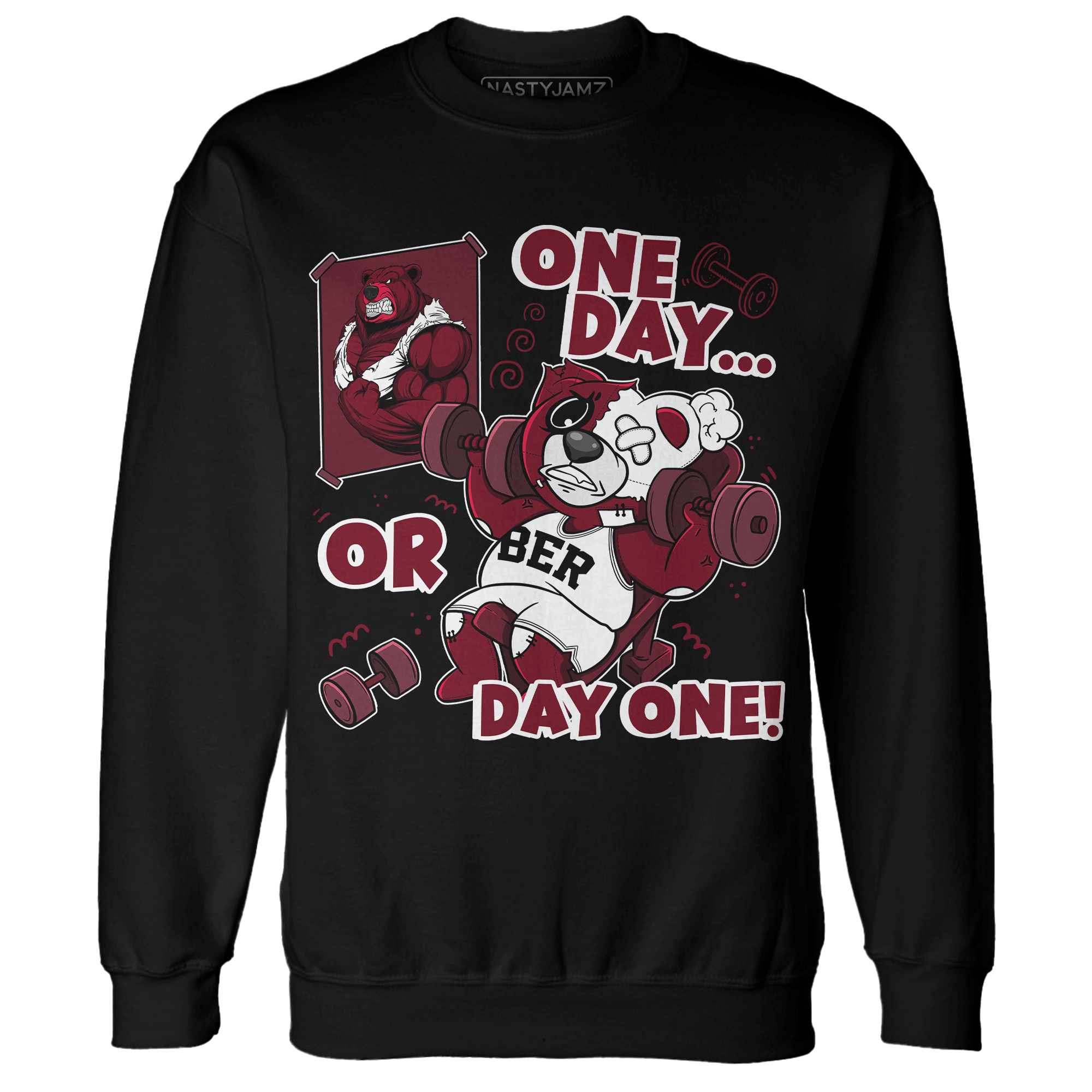 High White Team Red 1s Sweatshirt Match BER Gymmer - NastyJamz