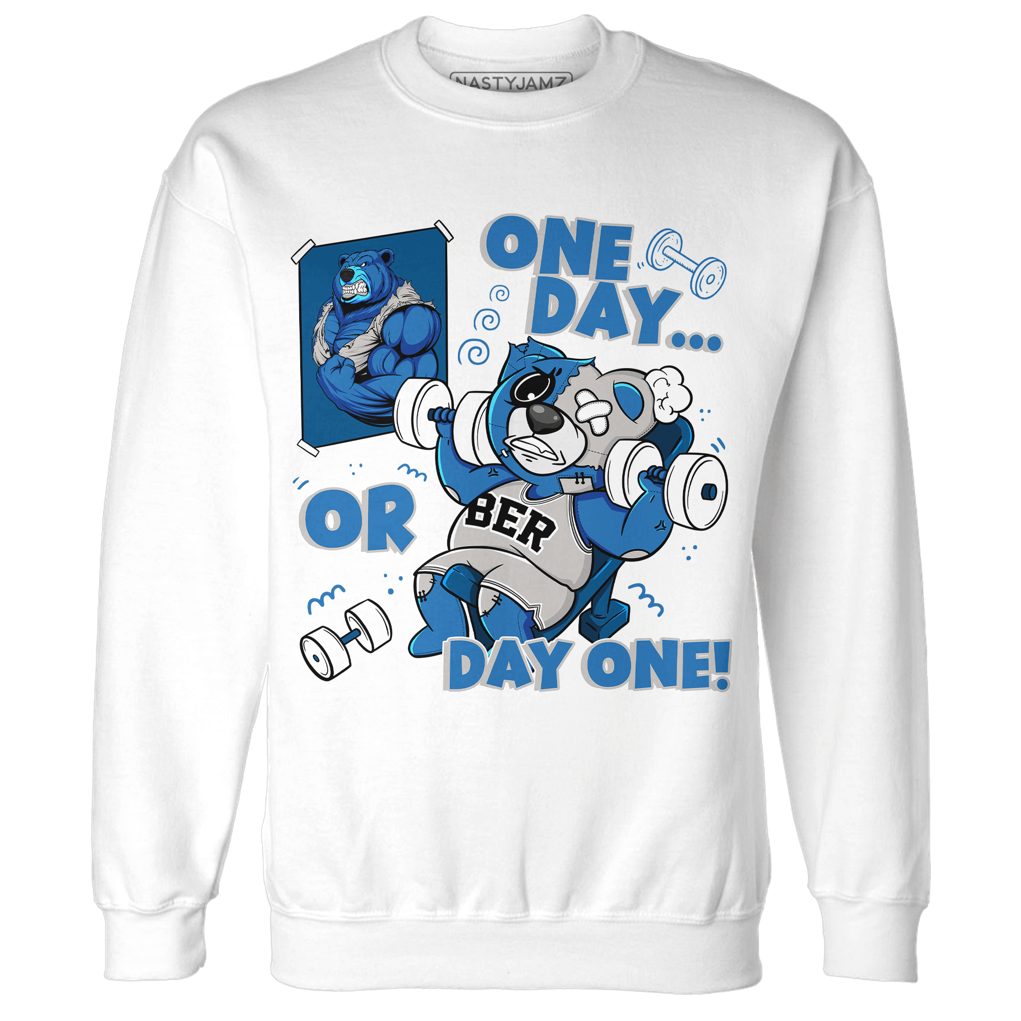 Industrial Blue 4s Sweatshirt Match BER Gymmer - NastyJamz