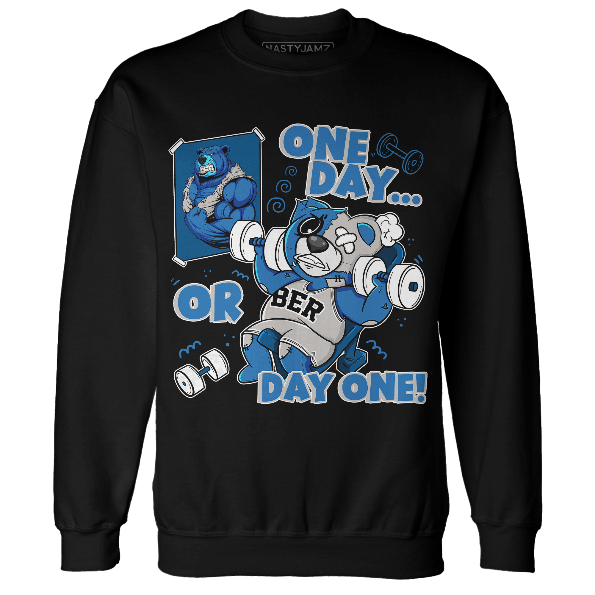 Industrial Blue 4s Sweatshirt Match BER Gymmer - NastyJamz