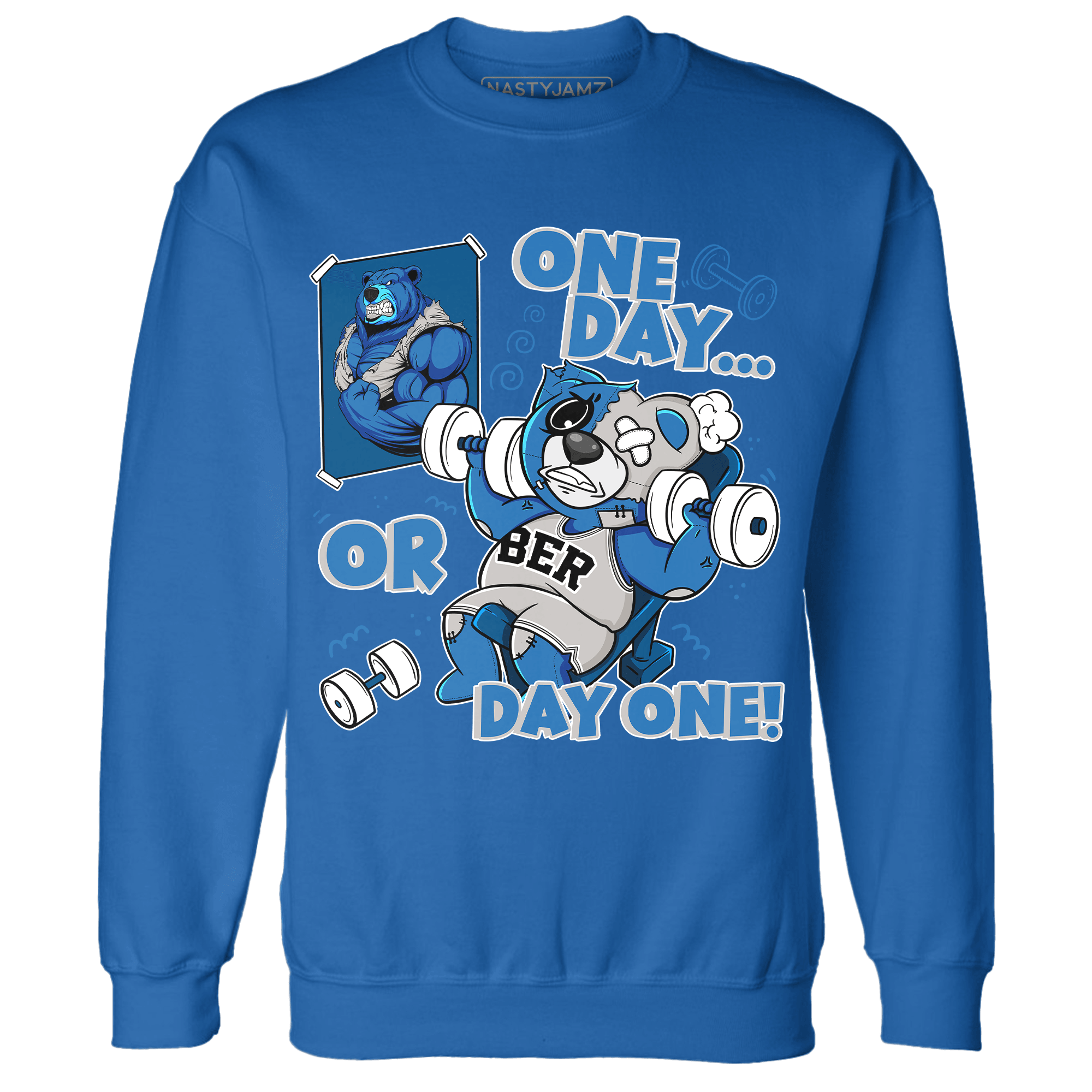 Industrial Blue 4s Sweatshirt Match BER Gymmer - NastyJamz