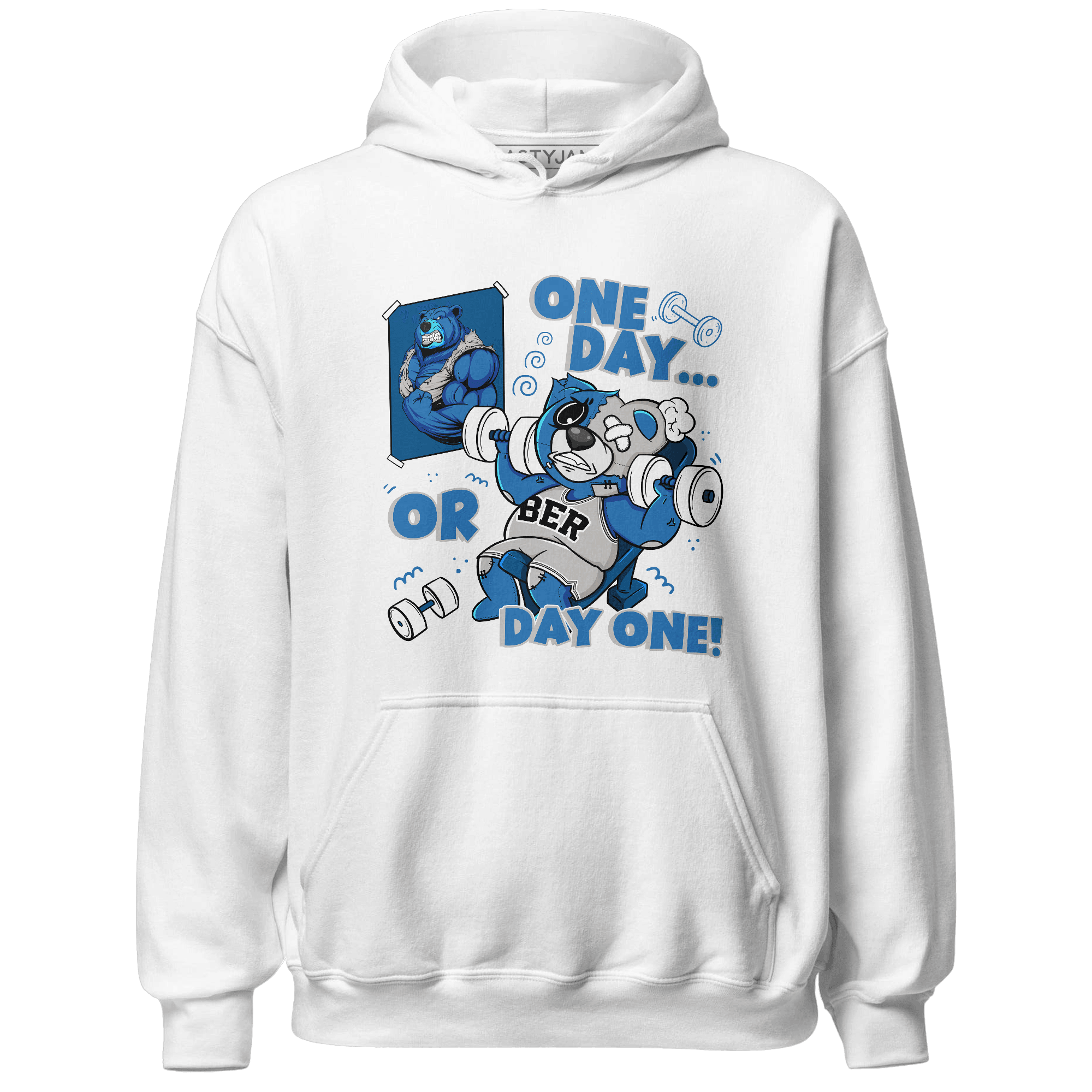Industrial Blue 4s Hoodie Match BER Gymmer - NastyJamz