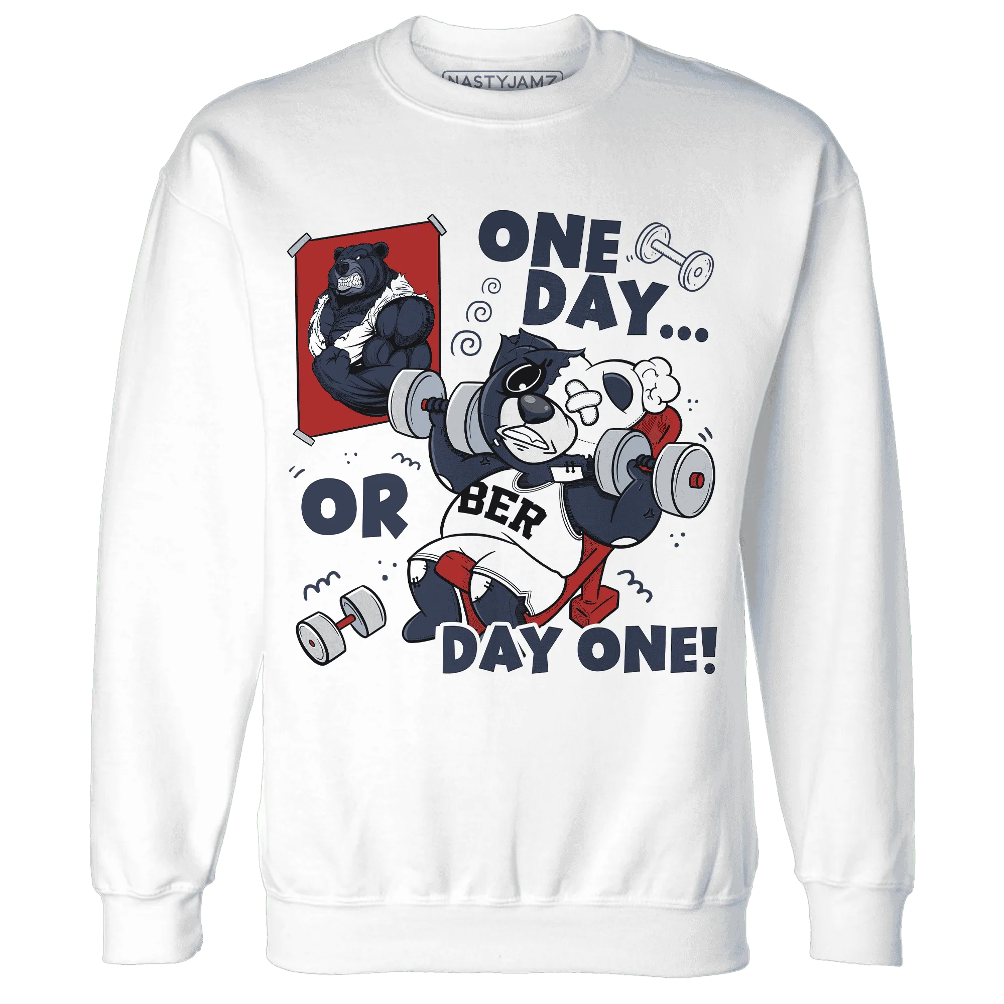 White-Navy-6s-Sweatshirt-Match-BER-Gymmer