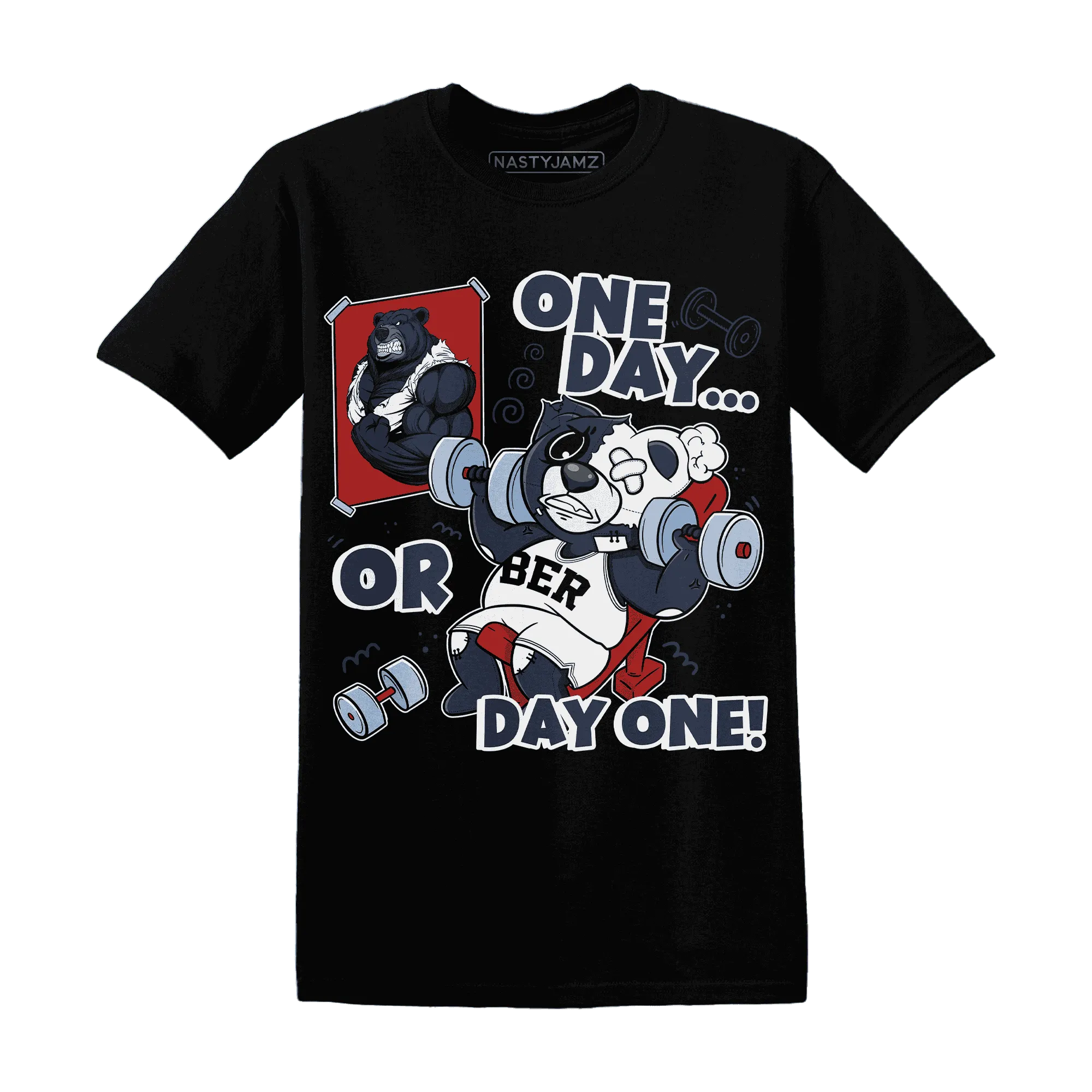 White-Navy-6s-T-Shirt-Match-BER-Gymmer