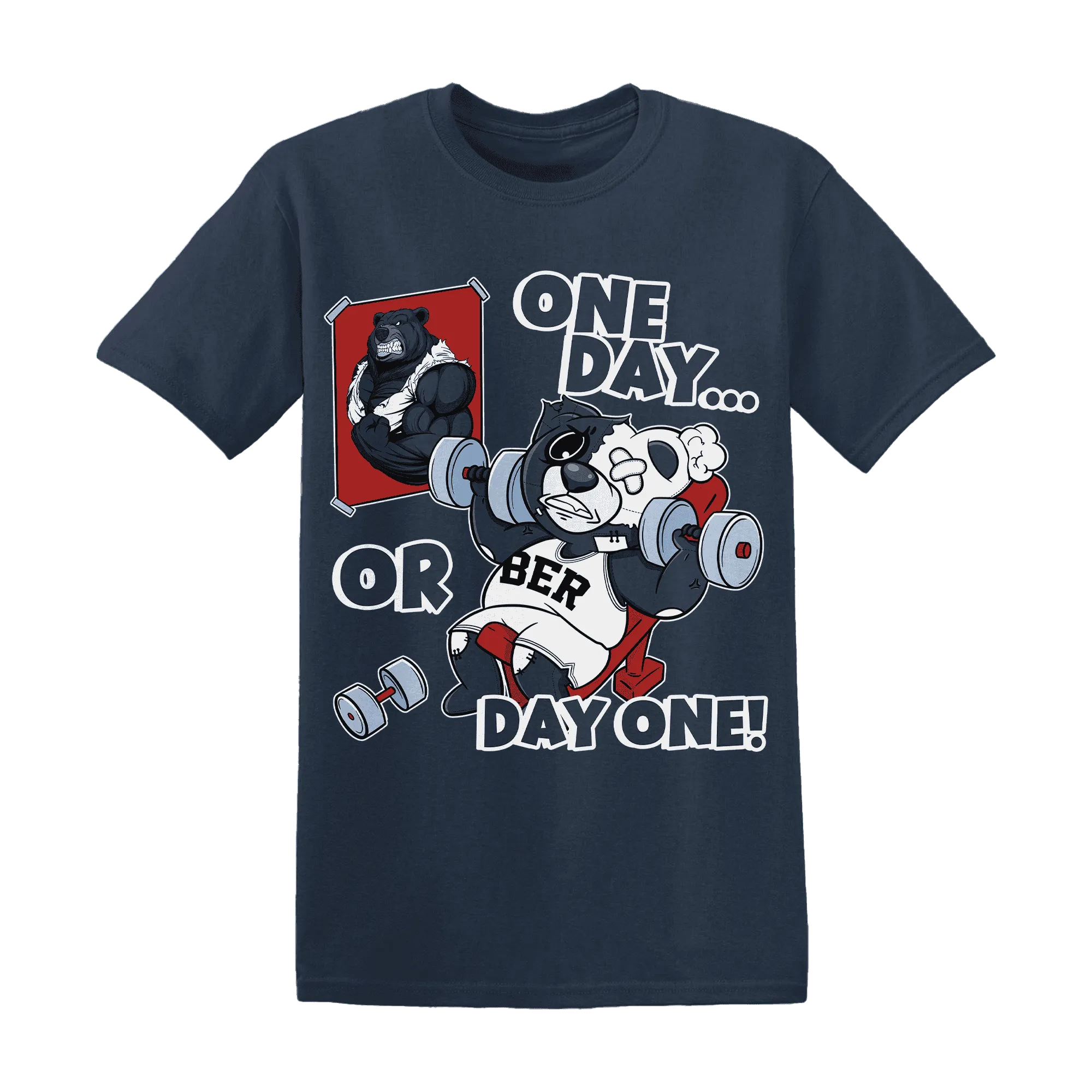 White-Navy-6s-T-Shirt-Match-BER-Gymmer