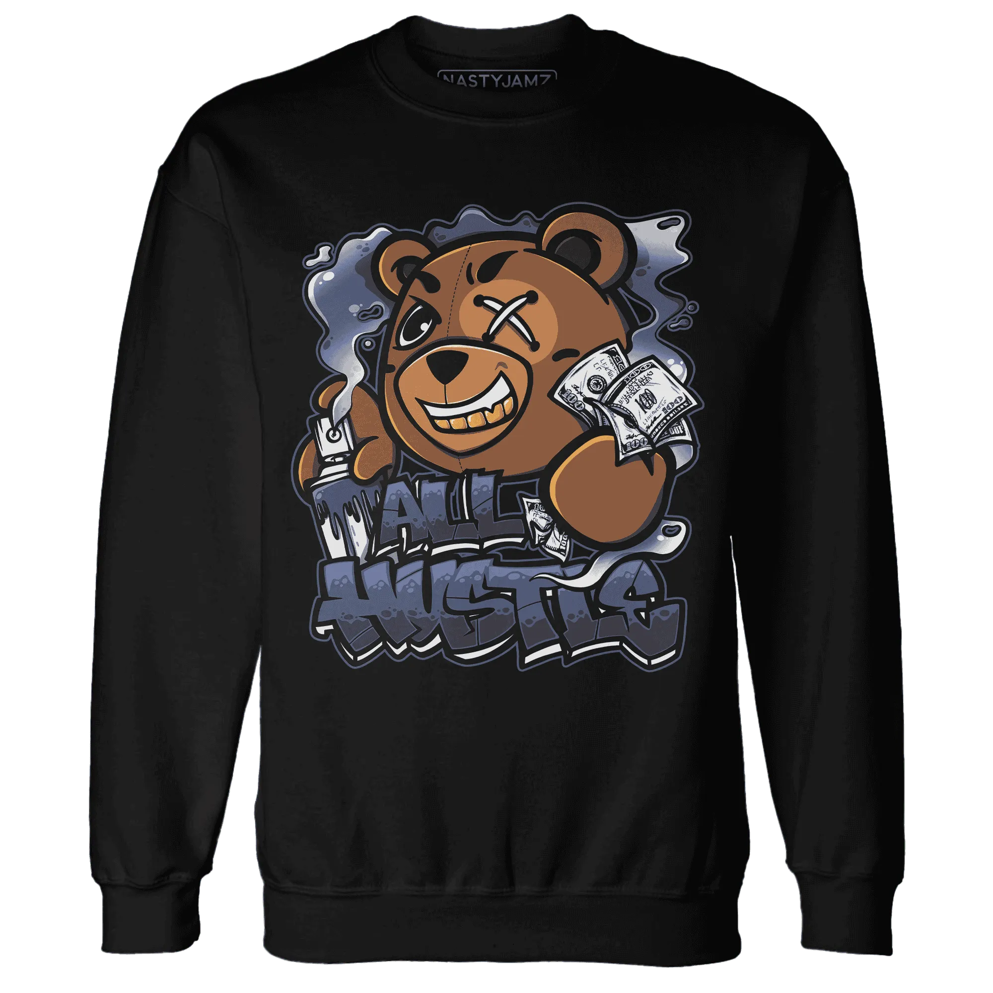 Low-Diffused-Blue-11s-Sweatshirt-Match-BER-Hustle-All-Day