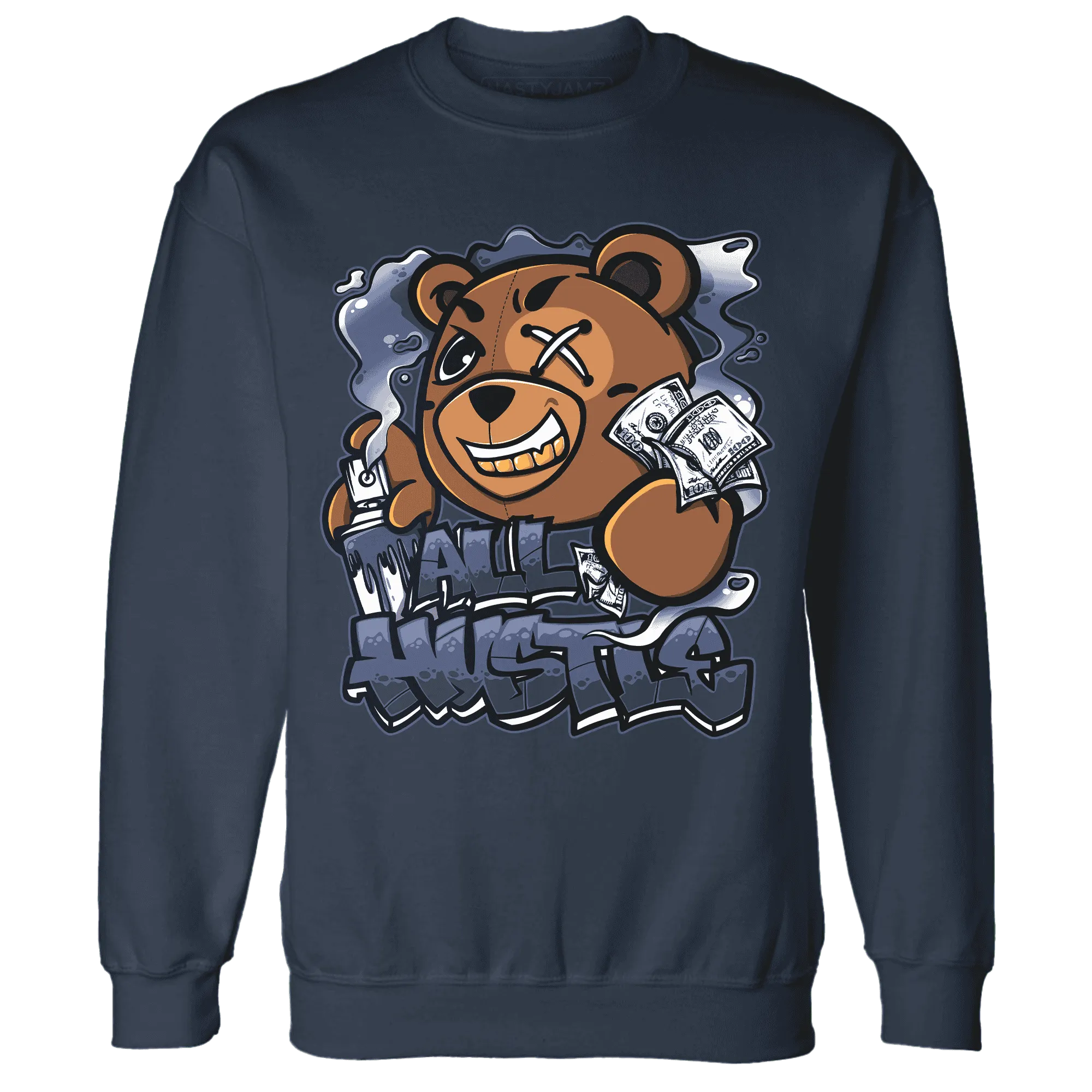 Low-Diffused-Blue-11s-Sweatshirt-Match-BER-Hustle-All-Day