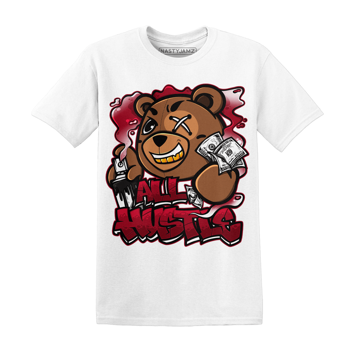 Retro Red Taxi 12s T Shirt Match BER Hustle All Day - NastyJamz