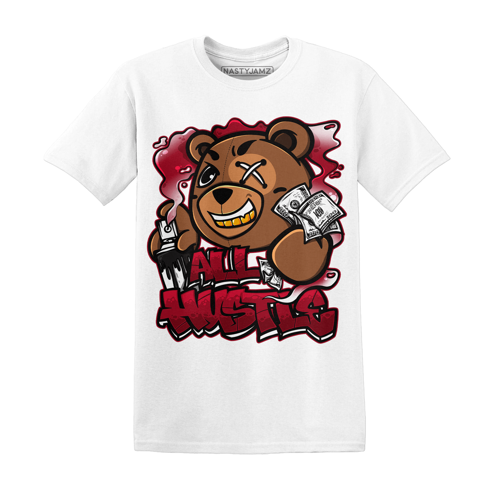 Retro Red Taxi 12s T Shirt Match BER Hustle All Day - NastyJamz