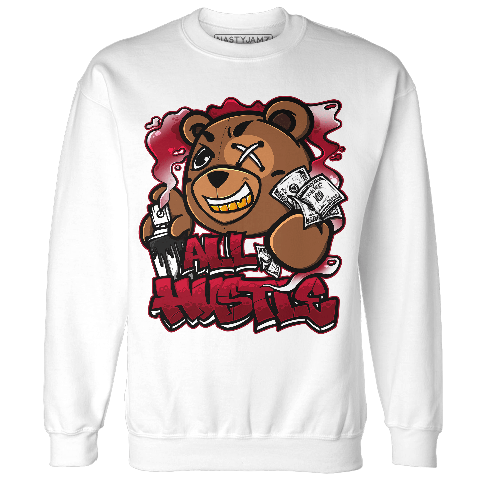 Retro Red Taxi 12s Sweatshirt Match BER Hustle All Day - NastyJamz