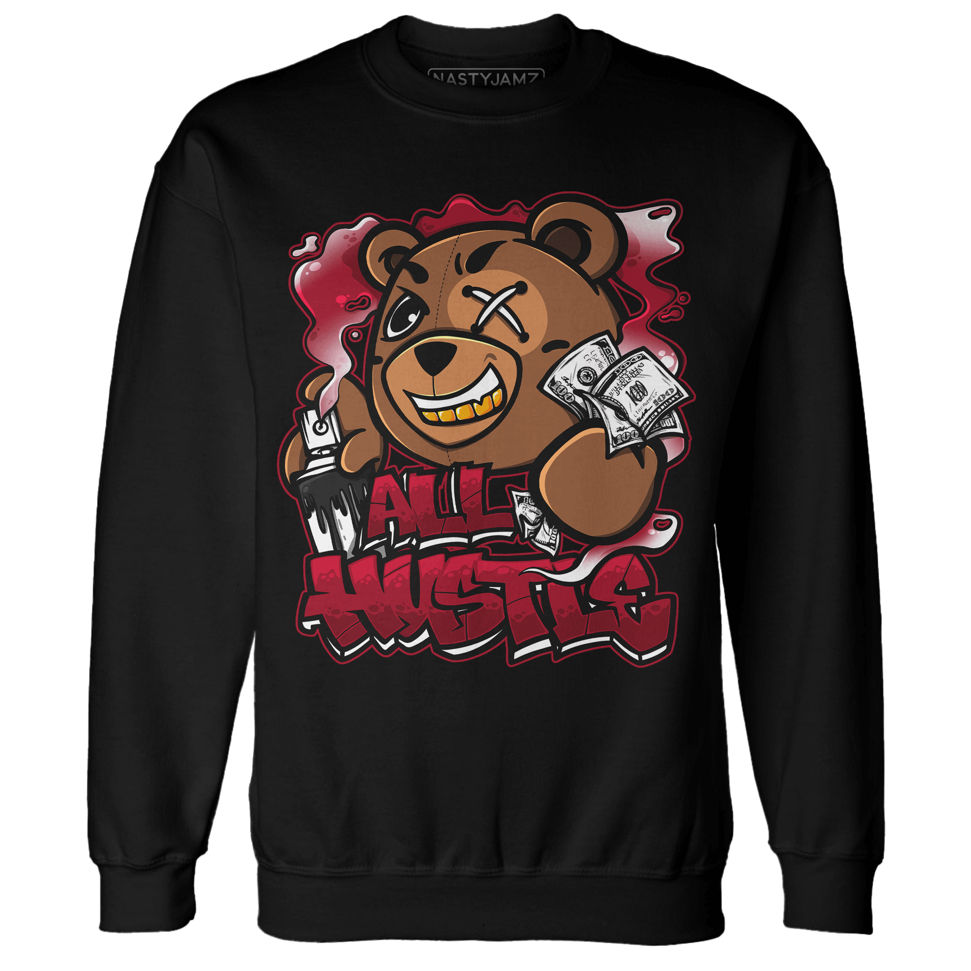 Retro Red Taxi 12s Sweatshirt Match BER Hustle All Day - NastyJamz