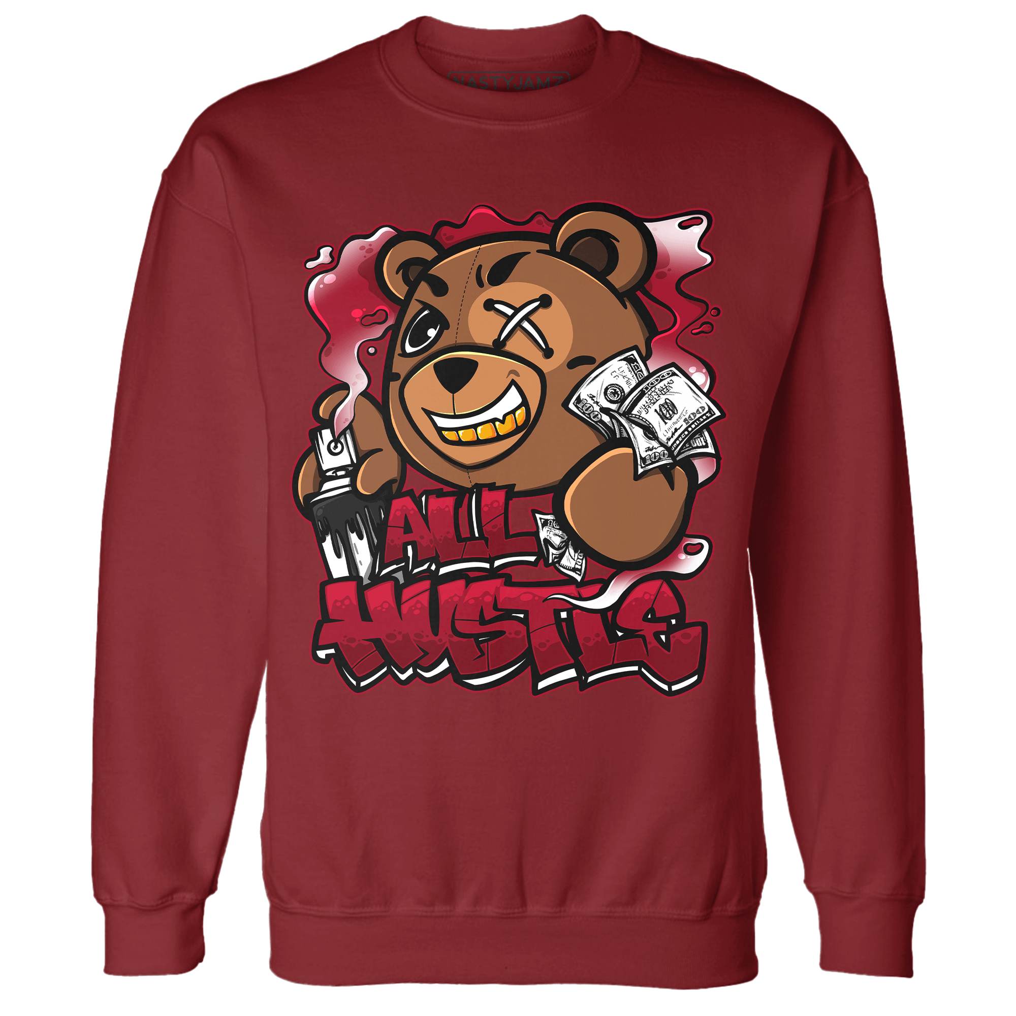 Retro Red Taxi 12s Sweatshirt Match BER Hustle All Day - NastyJamz