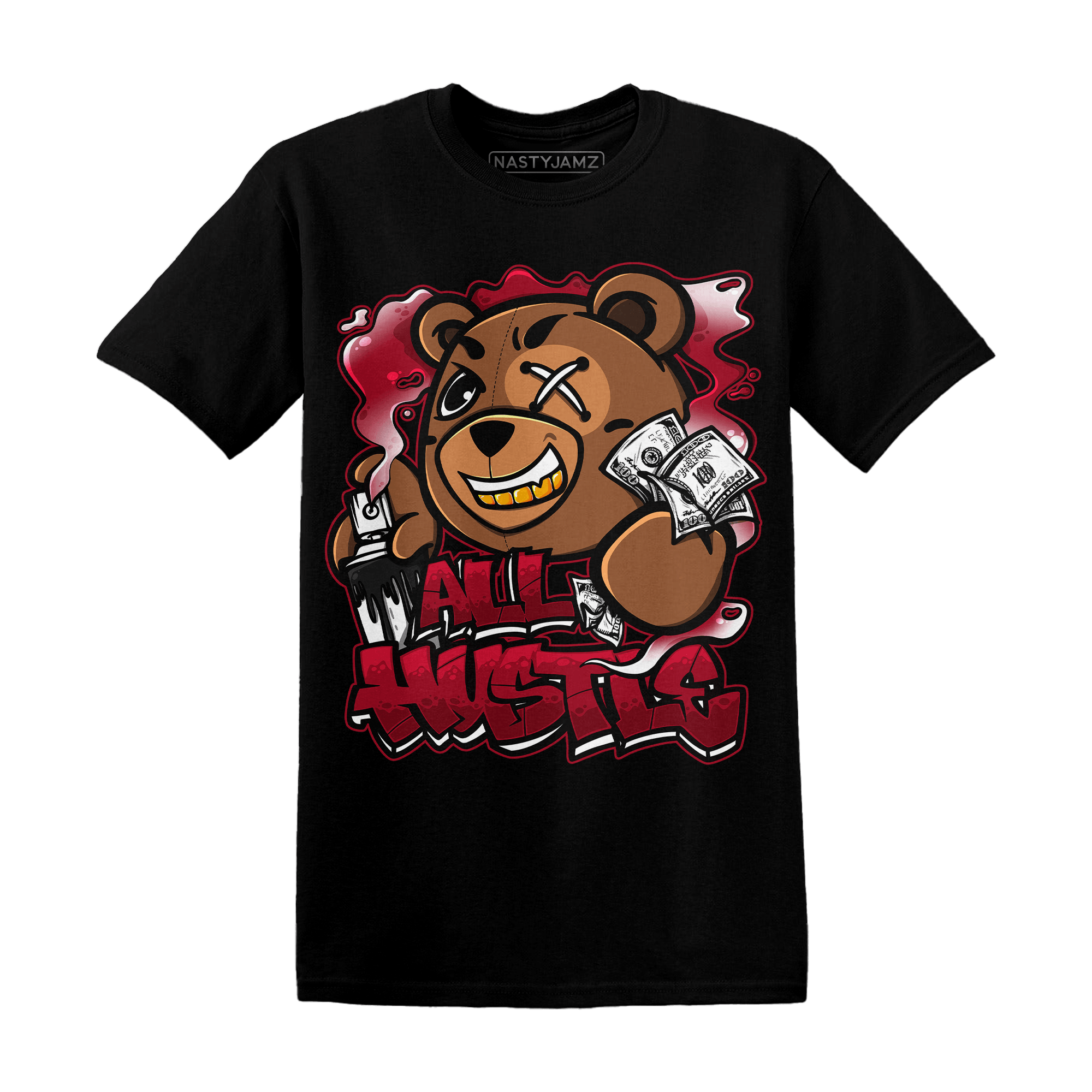 Retro Red Taxi 12s T Shirt Match BER Hustle All Day - NastyJamz