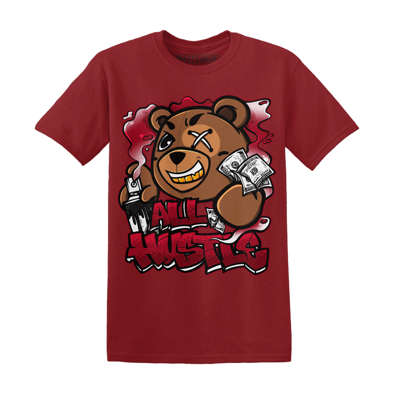 Retro Red Taxi 12s T Shirt Match BER Hustle All Day - NastyJamz