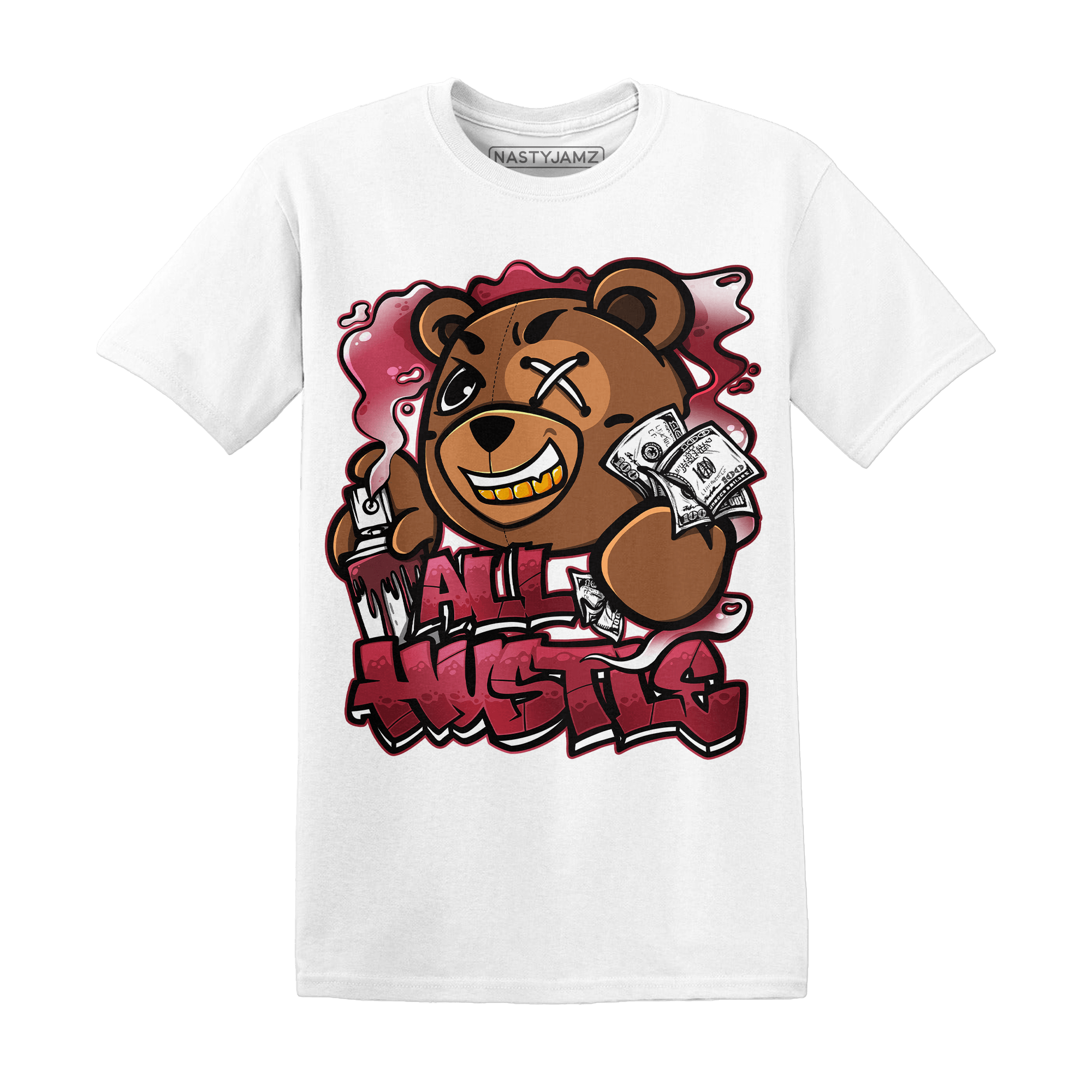 High 85 Metallic Burgundy 1s T Shirt Match BER Hustle All Day - NastyJamz