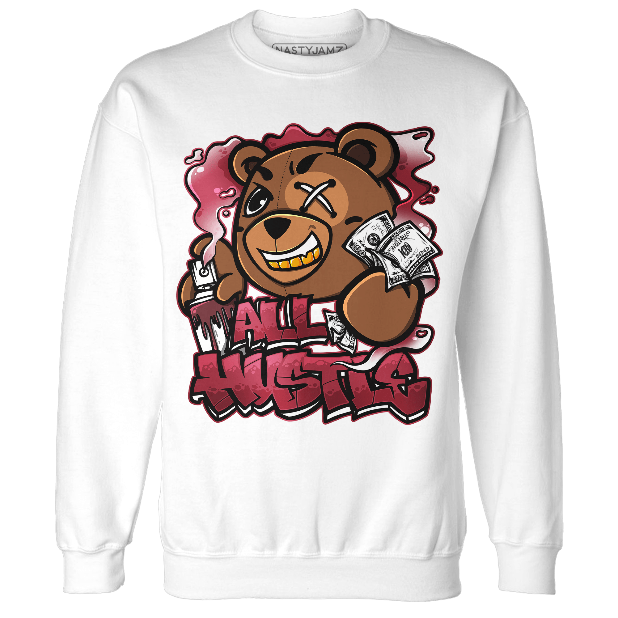 High 85 Metallic Burgundy 1s Sweatshirt Match BER Hustle All Day - NastyJamz