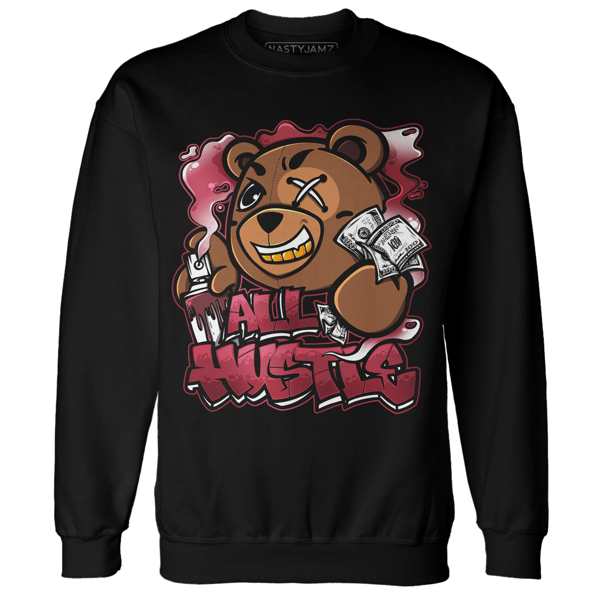 High 85 Metallic Burgundy 1s Sweatshirt Match BER Hustle All Day - NastyJamz