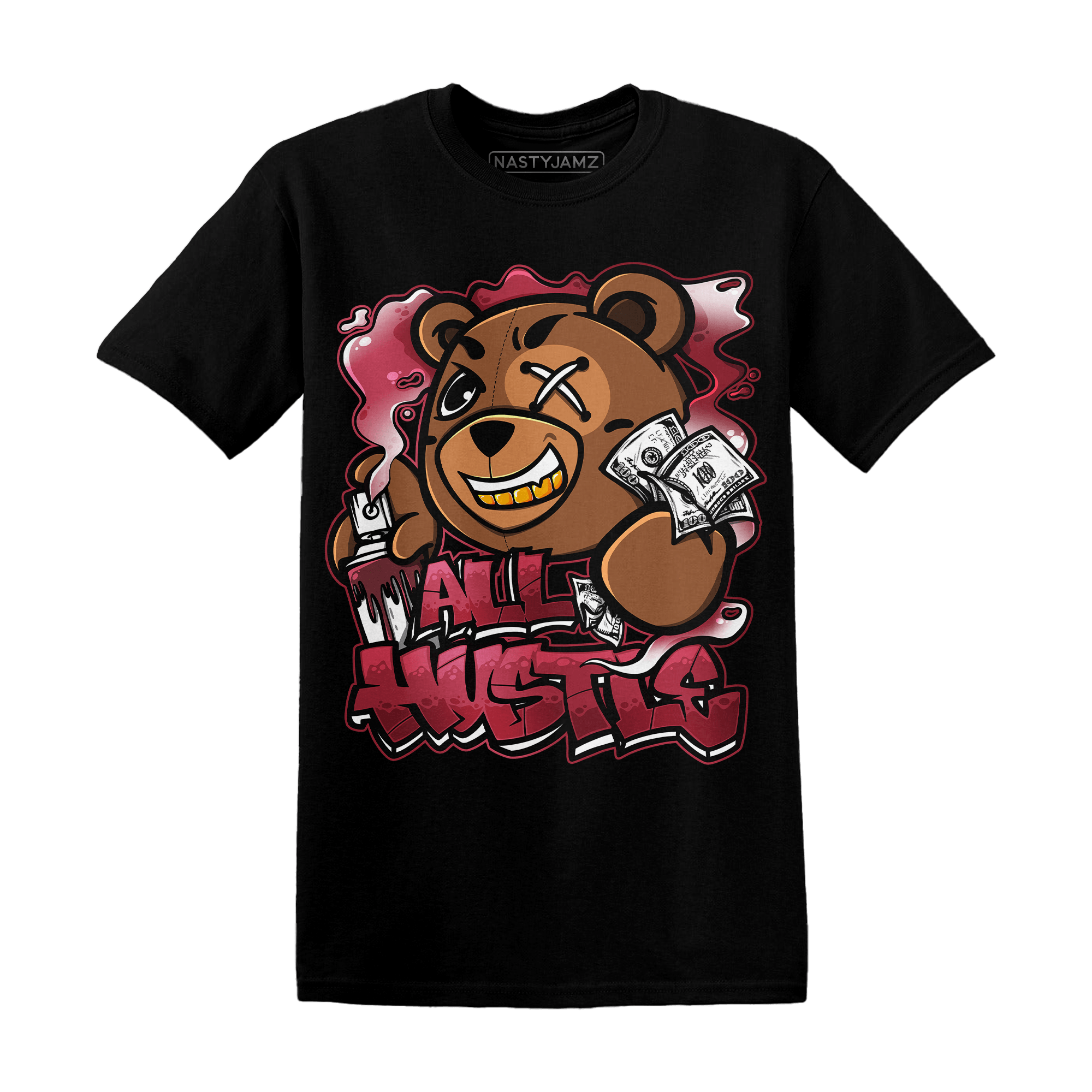 High 85 Metallic Burgundy 1s T Shirt Match BER Hustle All Day - NastyJamz