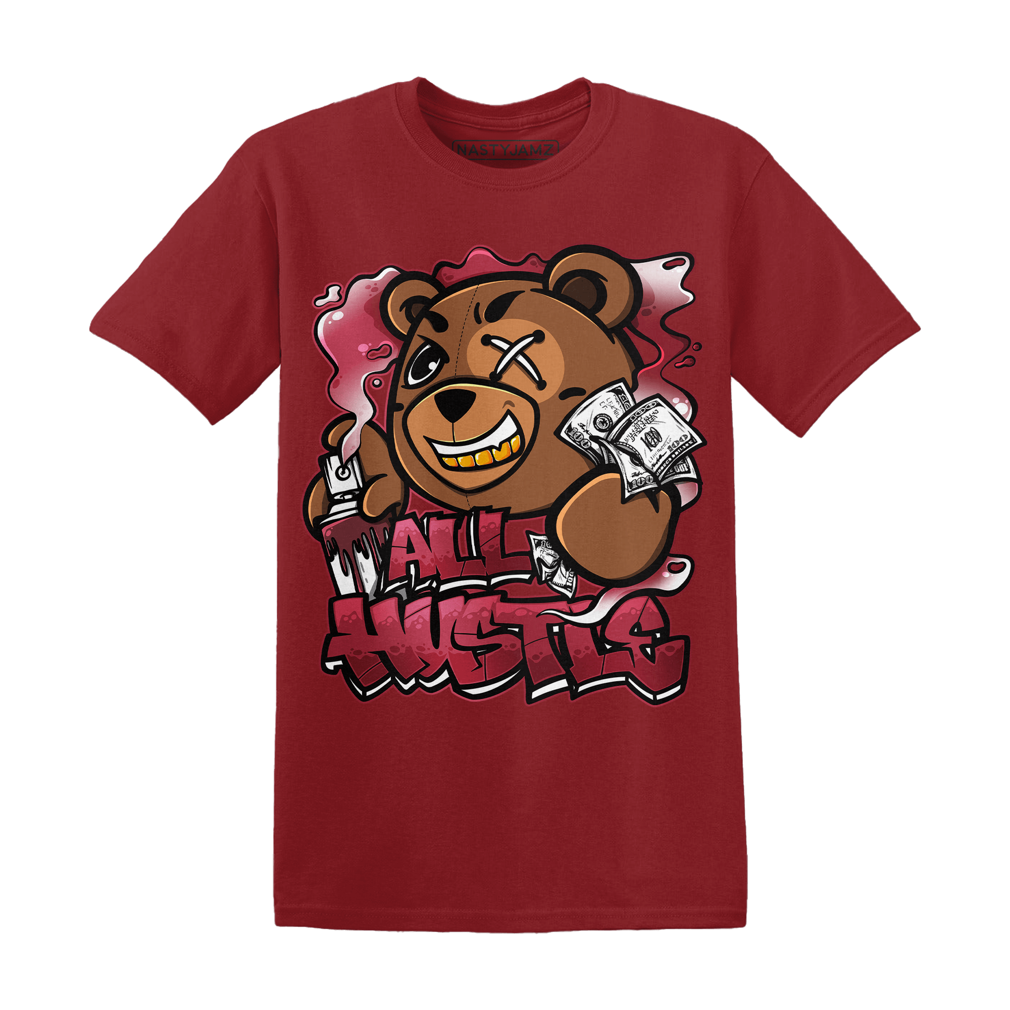 High 85 Metallic Burgundy 1s T Shirt Match BER Hustle All Day - NastyJamz