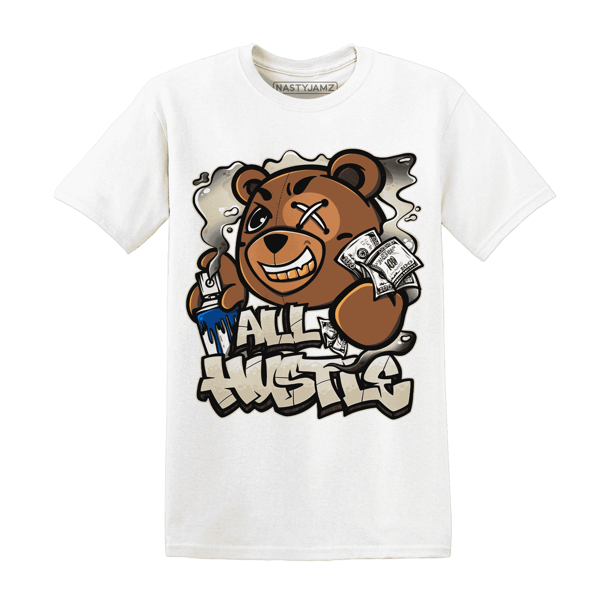 Quaiii 54 3s T Shirt Match BER Hustle All Day - NastyJamz