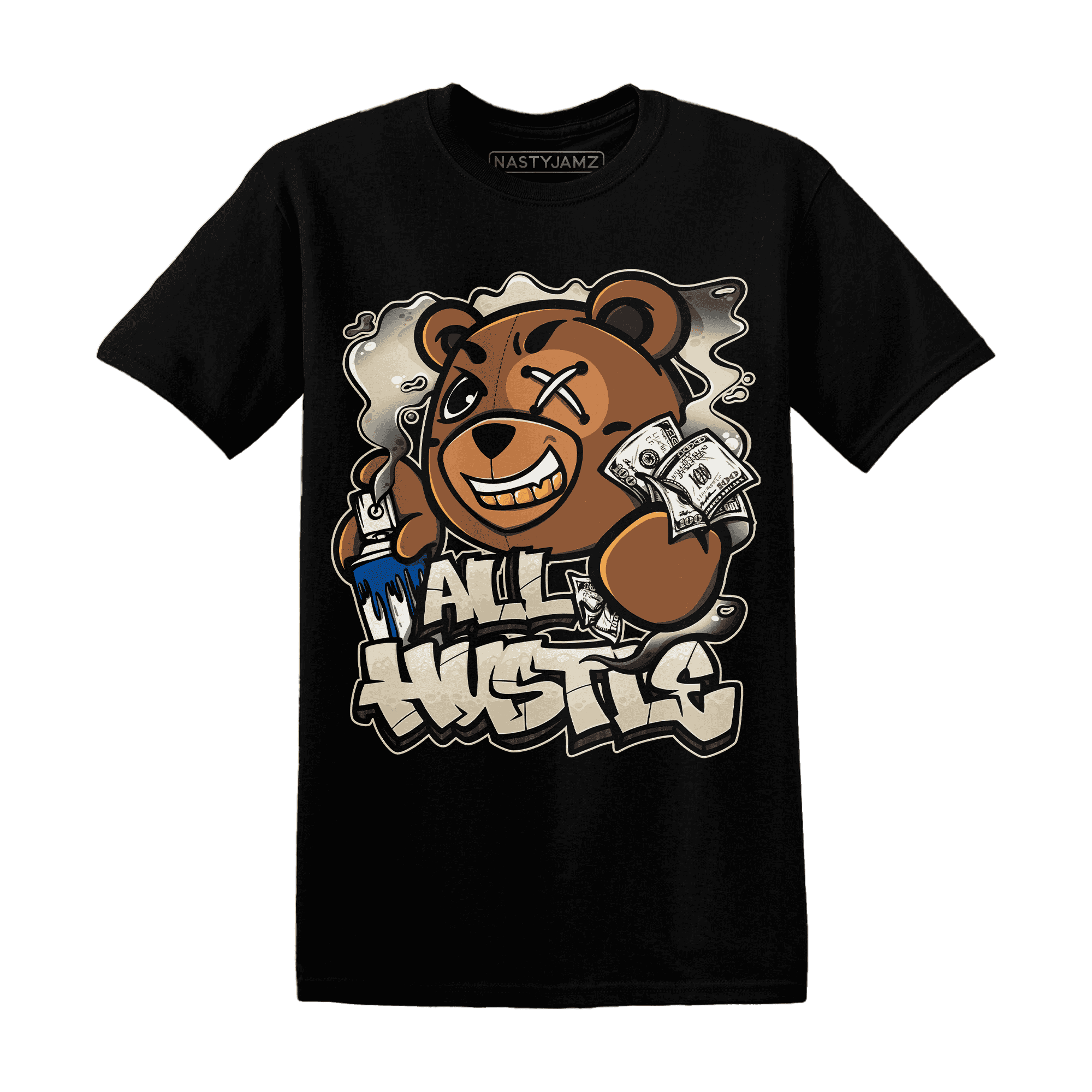 Quaiii 54 3s T Shirt Match BER Hustle All Day - NastyJamz