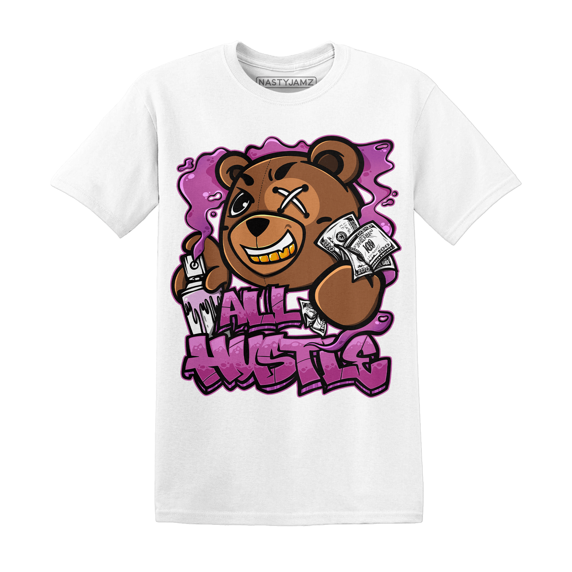 GS Hyper Violet 4s T Shirt Match BER Hustle All Day - NastyJamz
