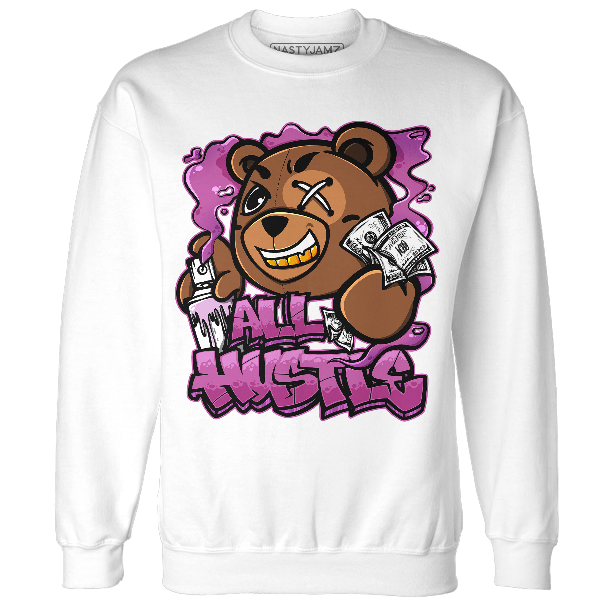 GS Hyper Violet 4s Sweatshirt Match BER Hustle All Day - NastyJamz