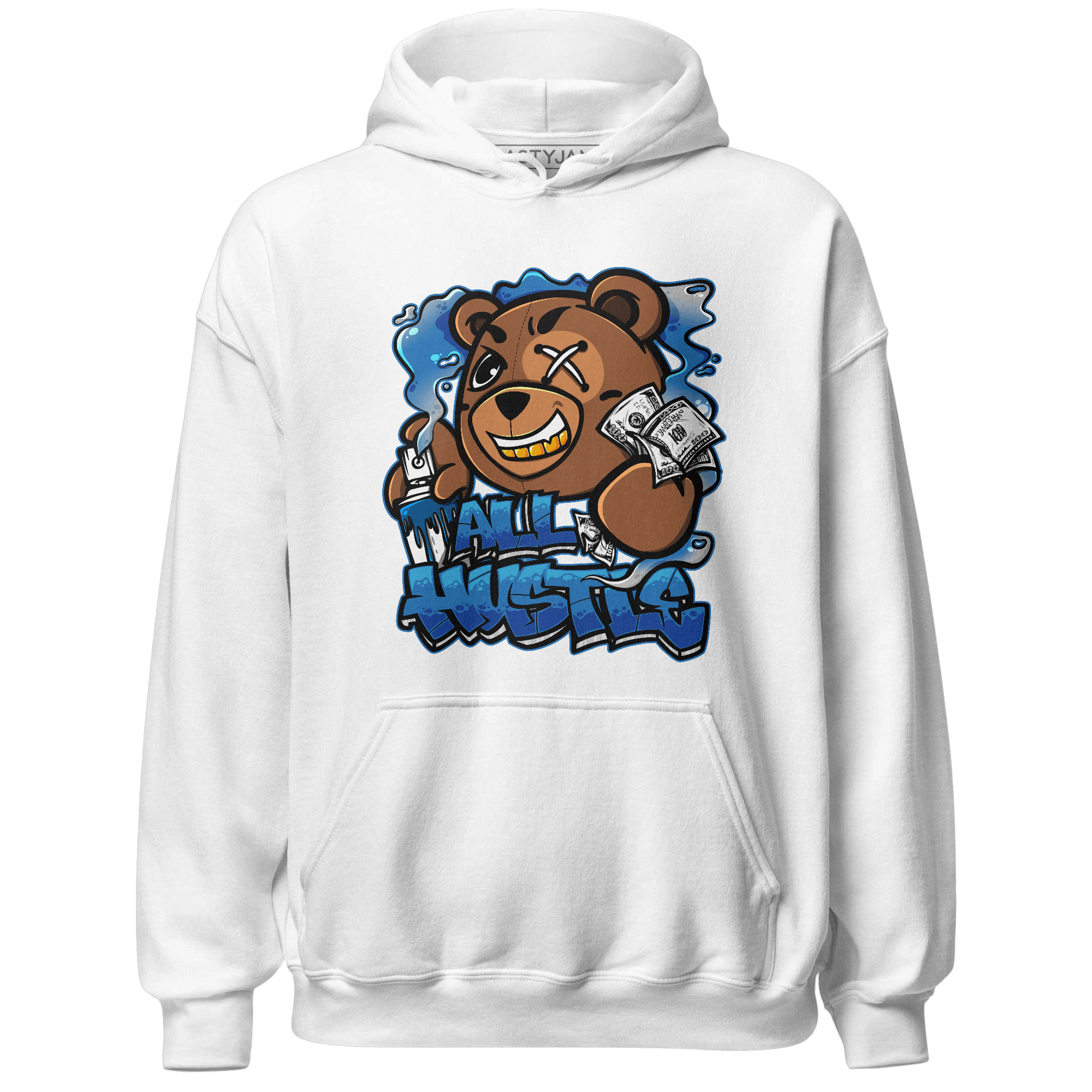 Industrial Blue 4s Hoodie Match BER Hustle All Day - NastyJamz