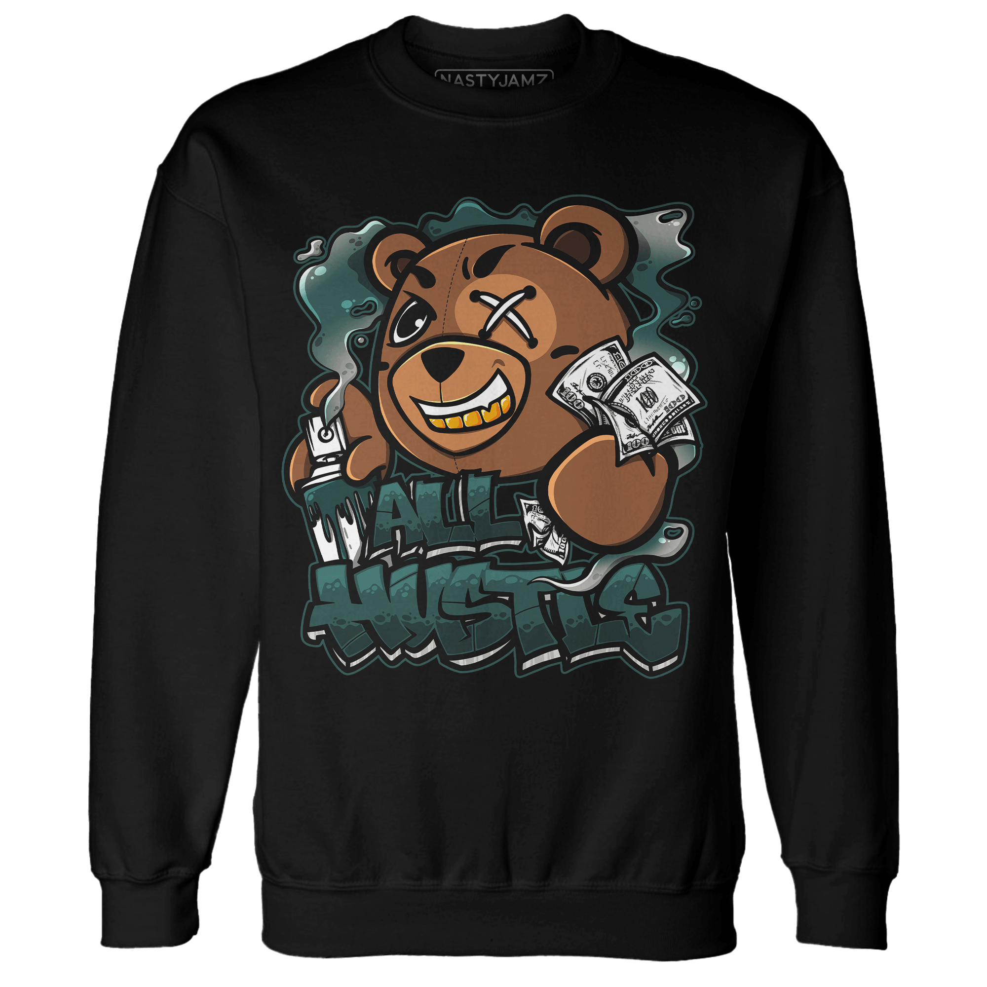 Oxidized Green 4s Sweatshirt Match BER Hustle All Day - NastyJamz