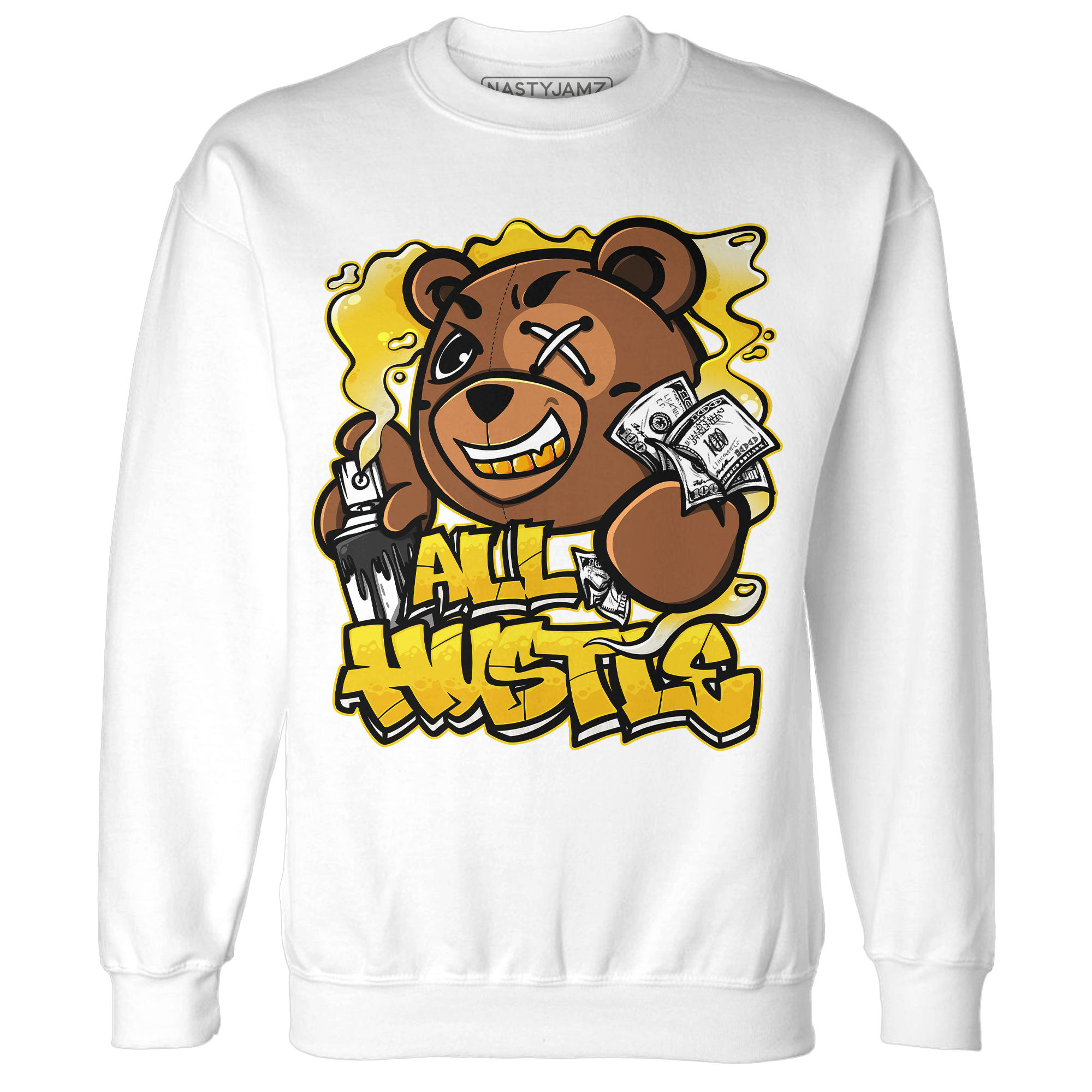 Vivid Sulfur 4s Sweatshirt Match BER Hustle All Day - NastyJamz