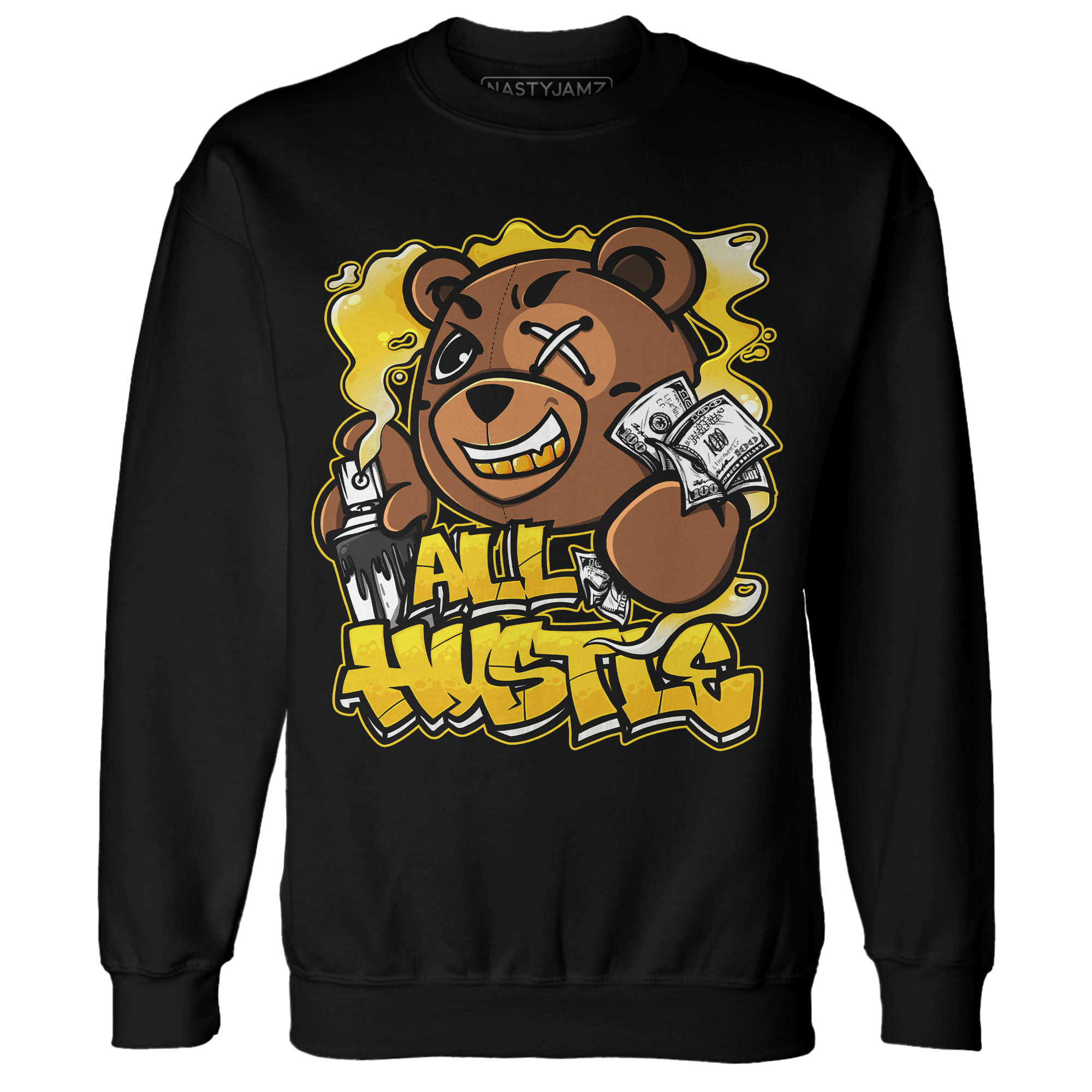 Vivid Sulfur 4s Sweatshirt Match BER Hustle All Day - NastyJamz