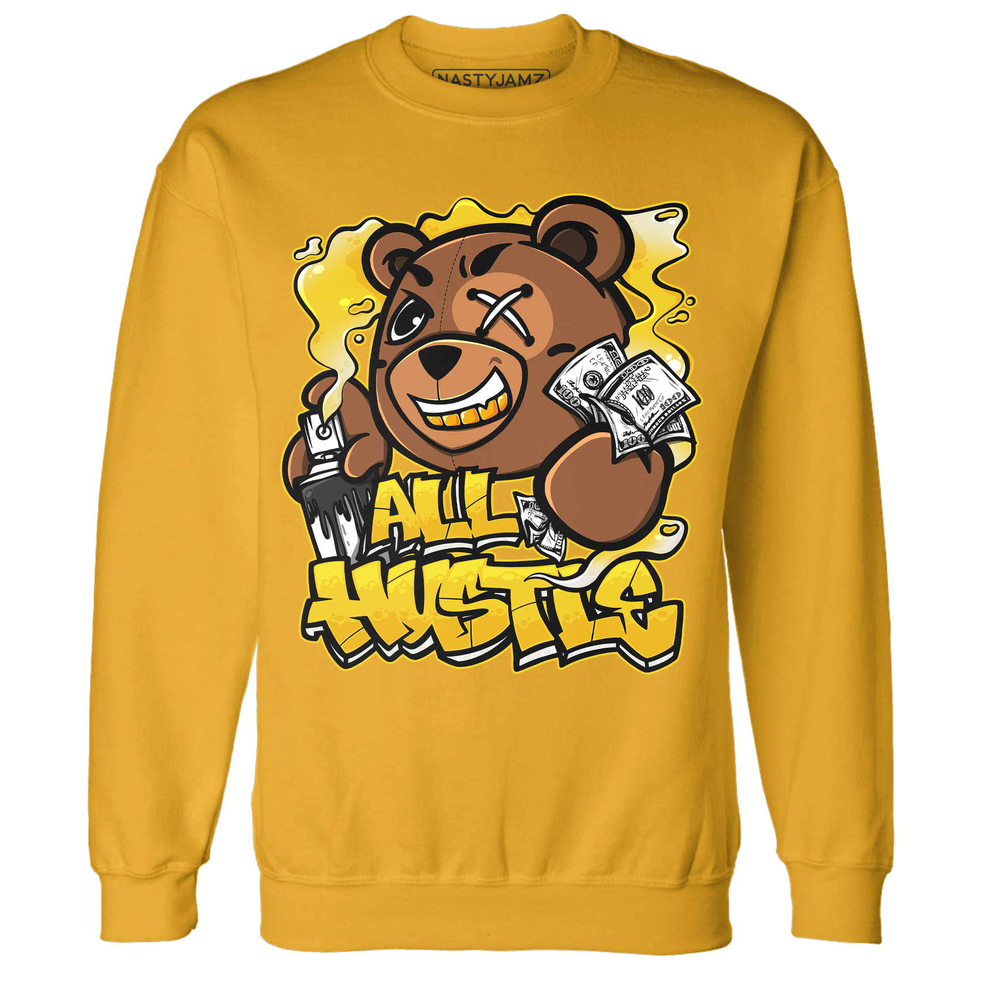 Vivid Sulfur 4s Sweatshirt Match BER Hustle All Day - NastyJamz