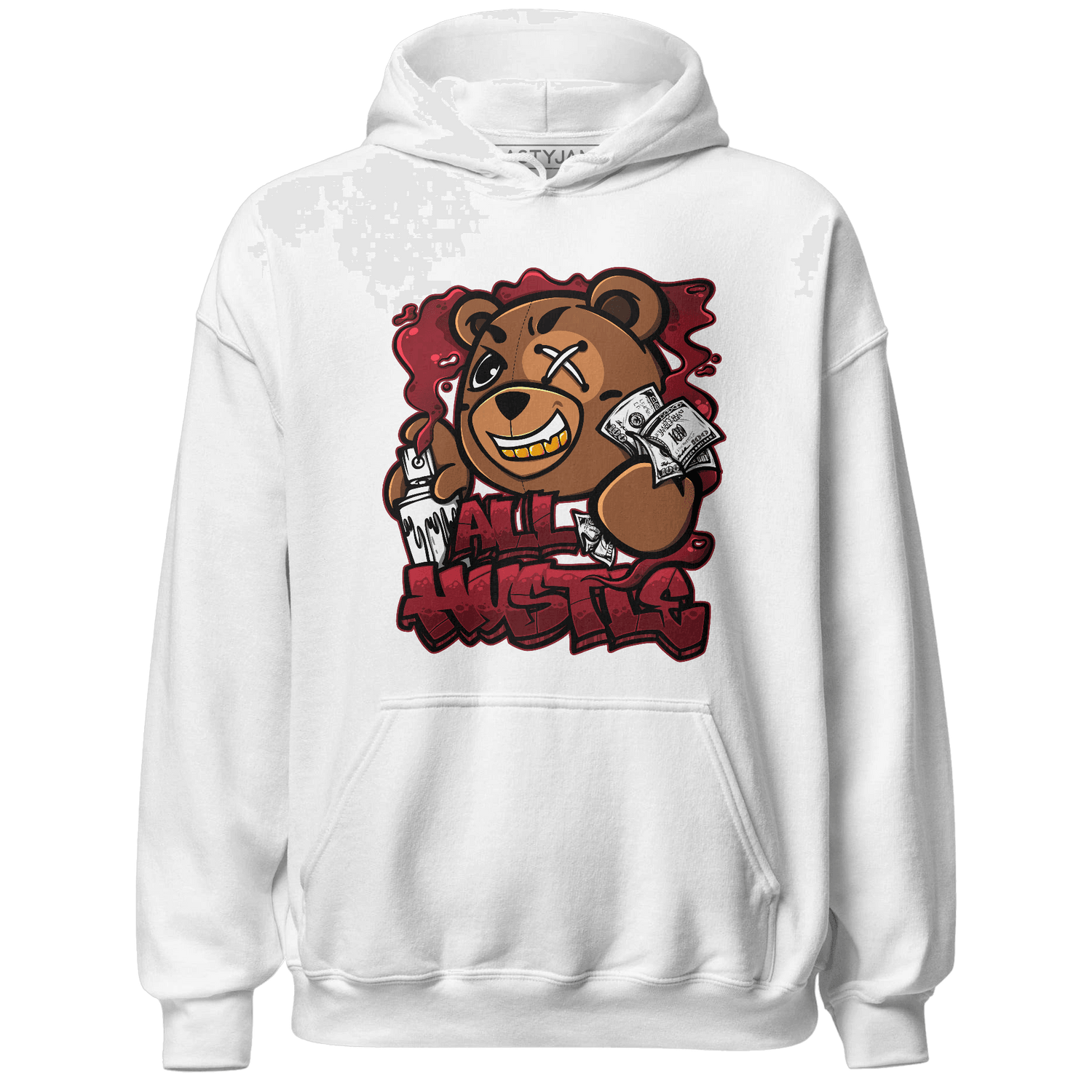 Cherry 12s Hoodie Match BER Hustle All Day - NastyJamz