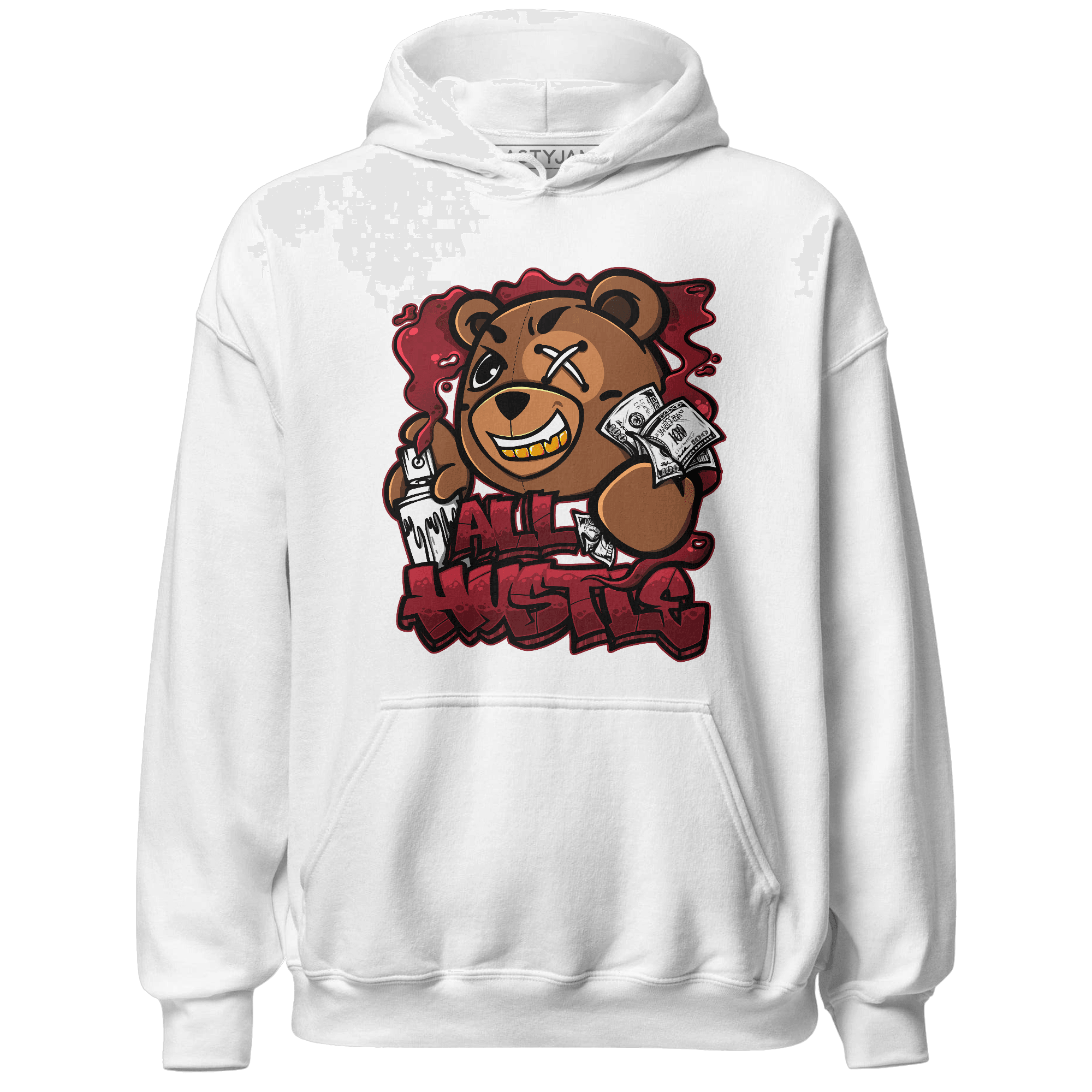 Cherry 12s Hoodie Match BER Hustle All Day - NastyJamz