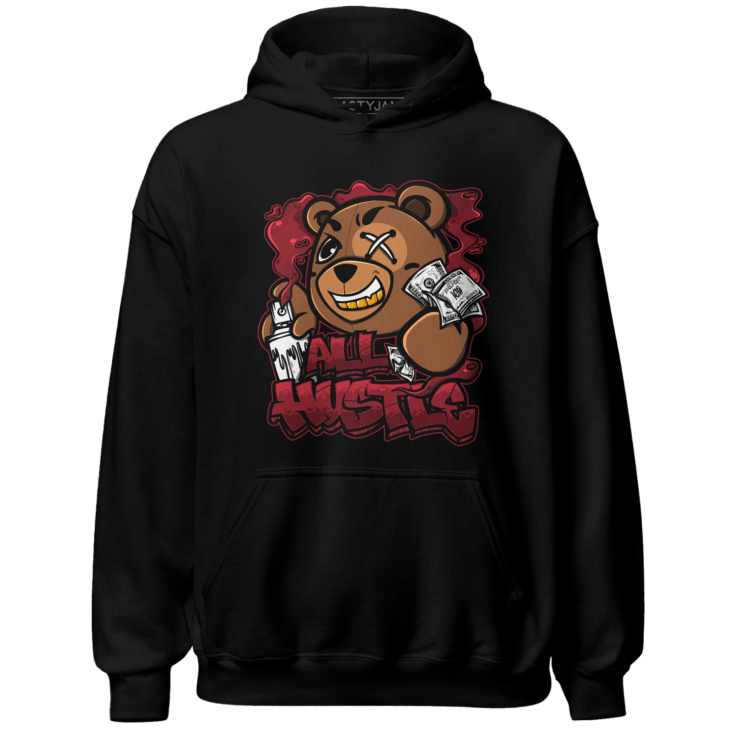 Cherry 12s Hoodie Match BER Hustle All Day - NastyJamz