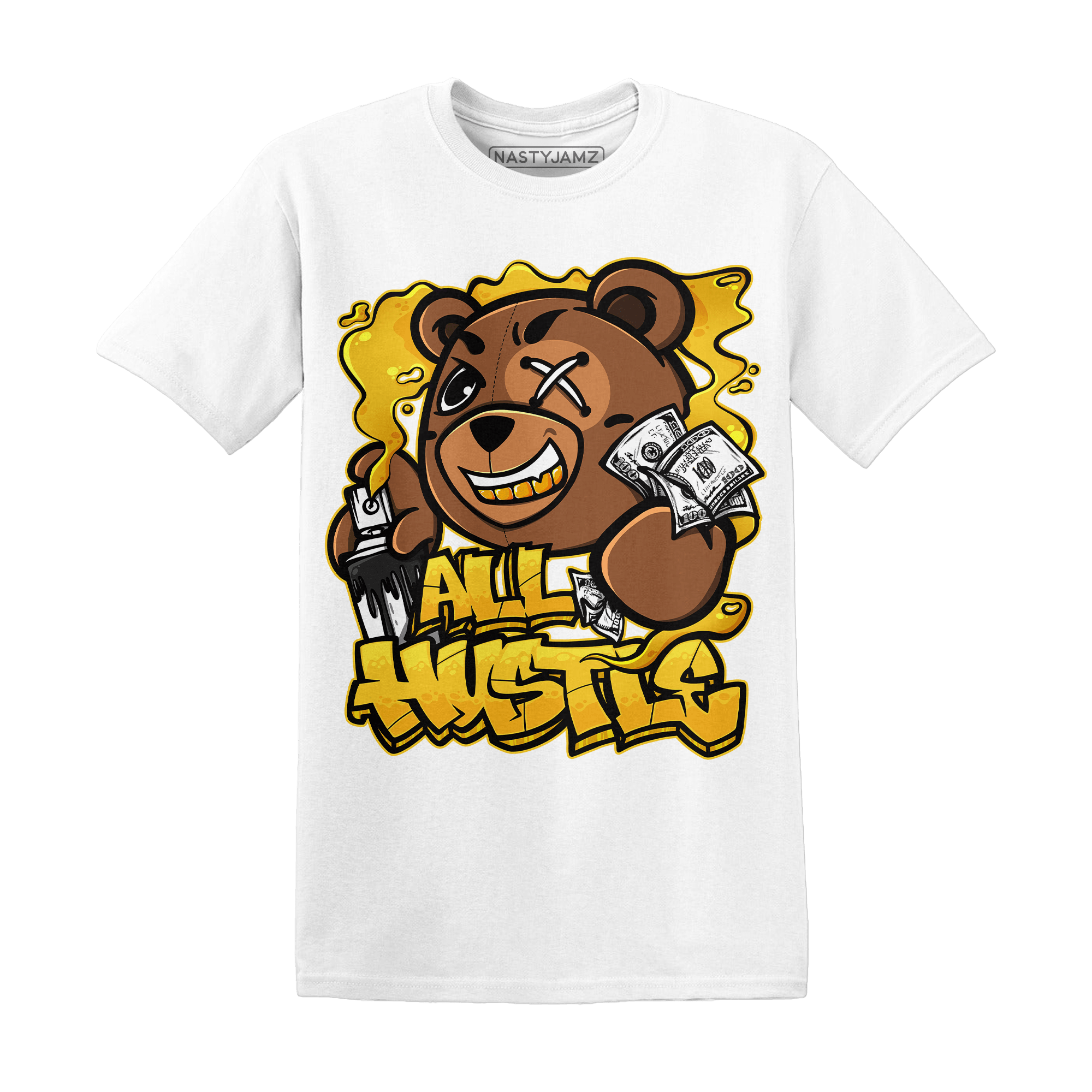 Yellow Ochre 6s T Shirt Match BER Hustle All Day - NastyJamz