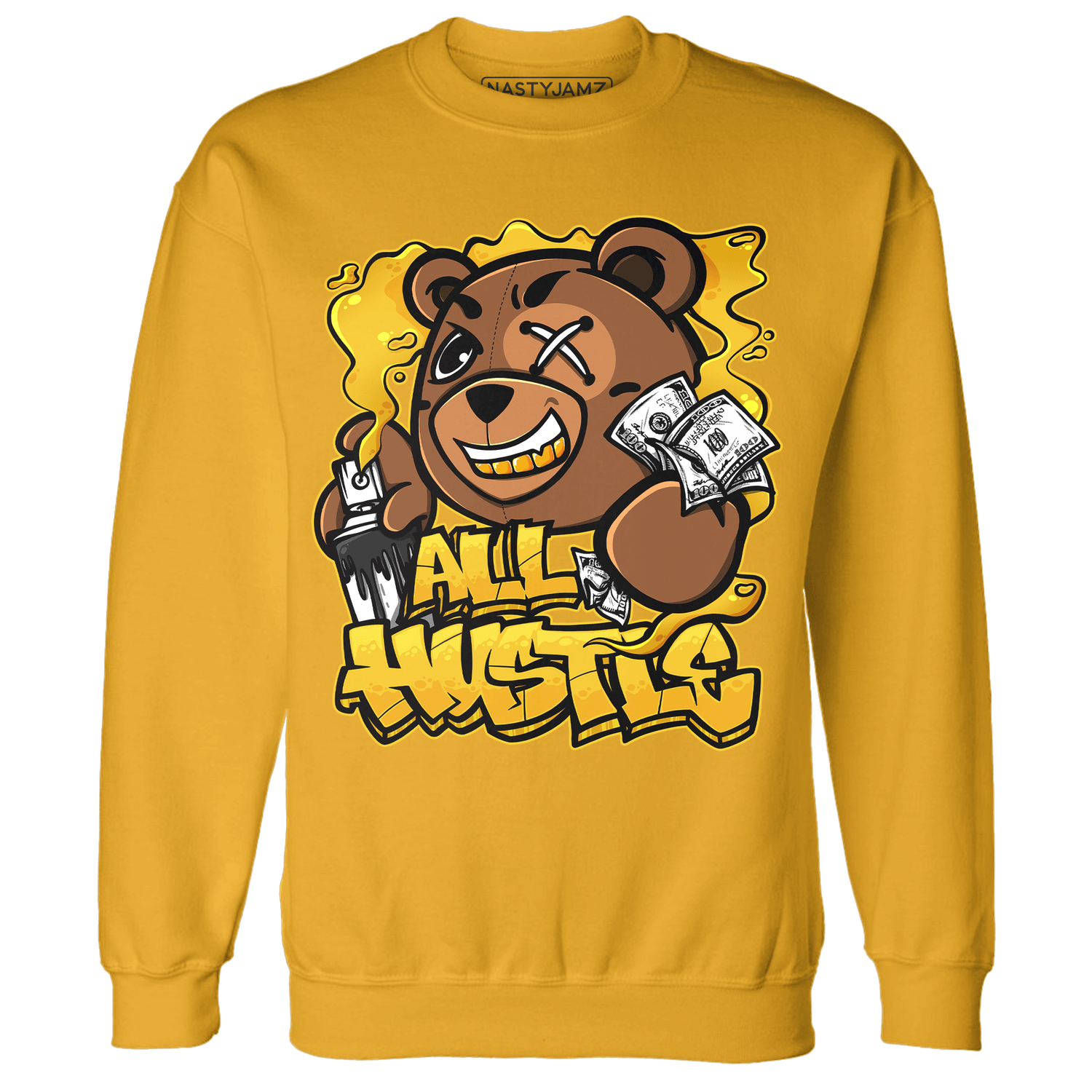 Yellow Ochre 6s Sweatshirt Match BER Hustle All Day - NastyJamz