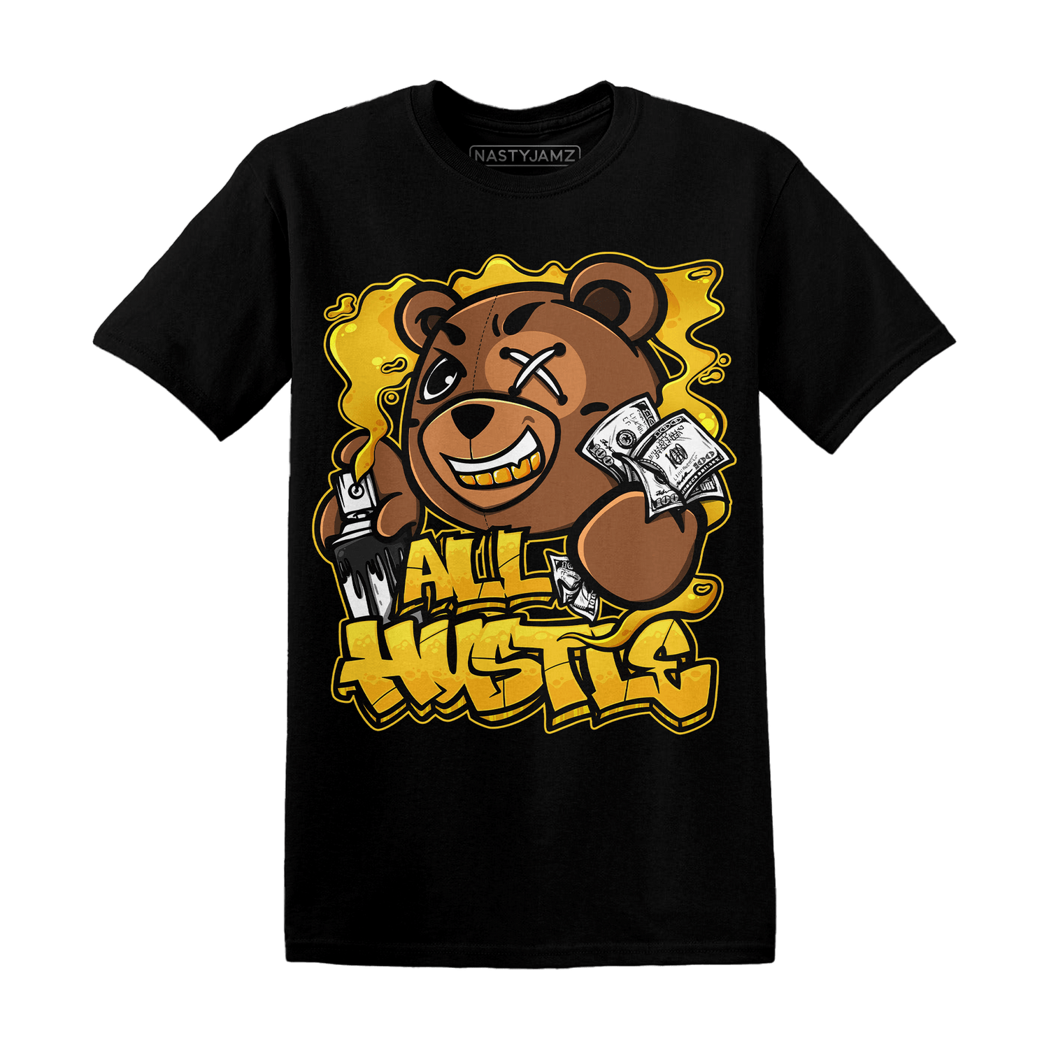 Yellow Ochre 6s T Shirt Match BER Hustle All Day - NastyJamz