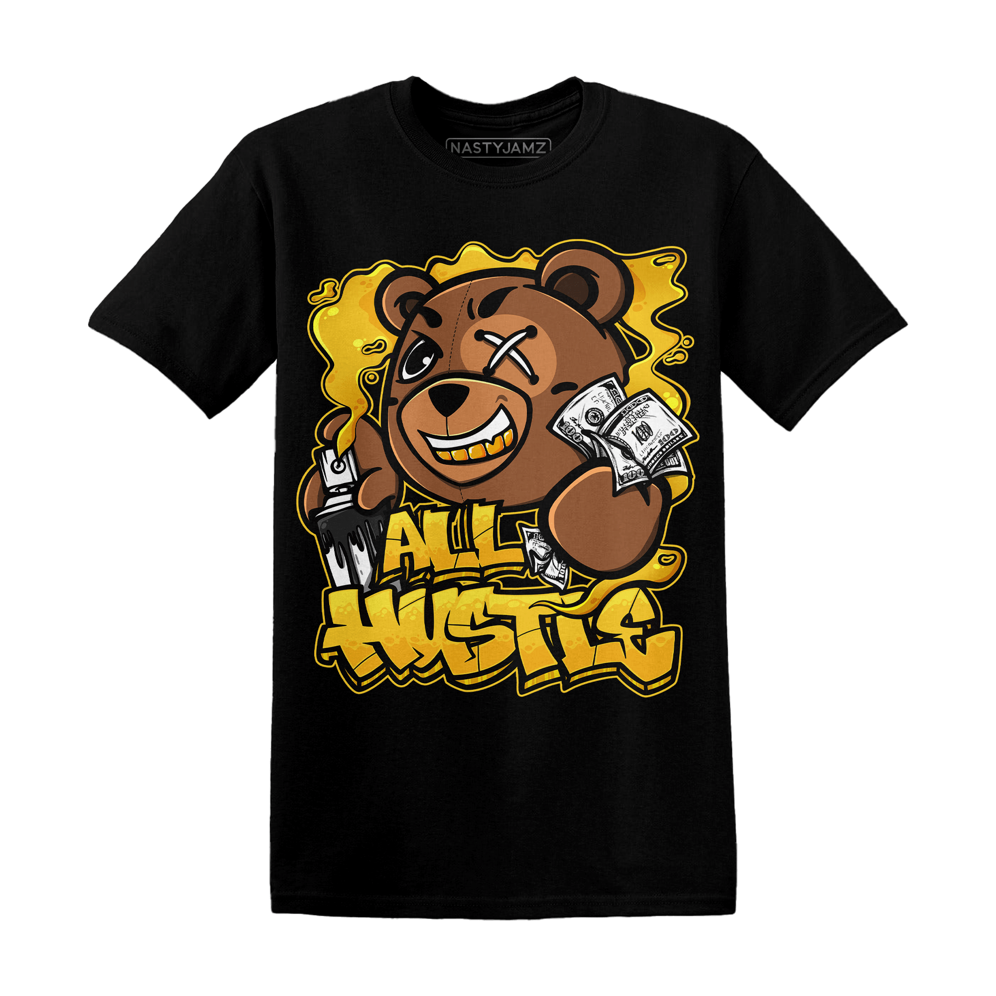 Yellow Ochre 6s T Shirt Match BER Hustle All Day - NastyJamz