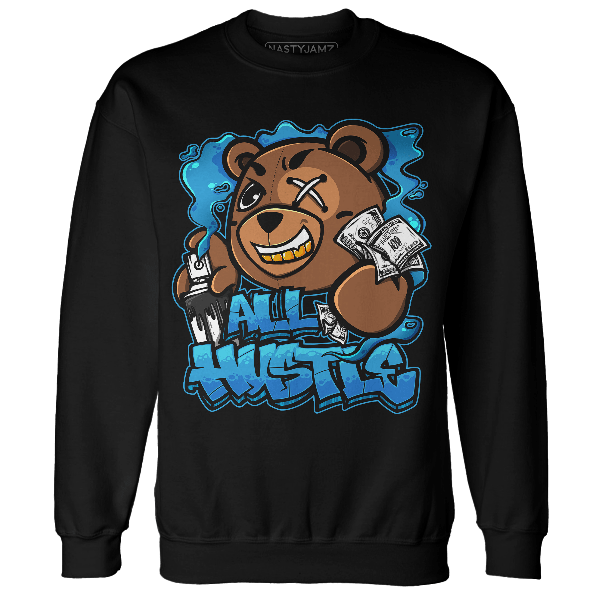 Powder Blue 9s Sweatshirt Match BER Hustle All Day - NastyJamz